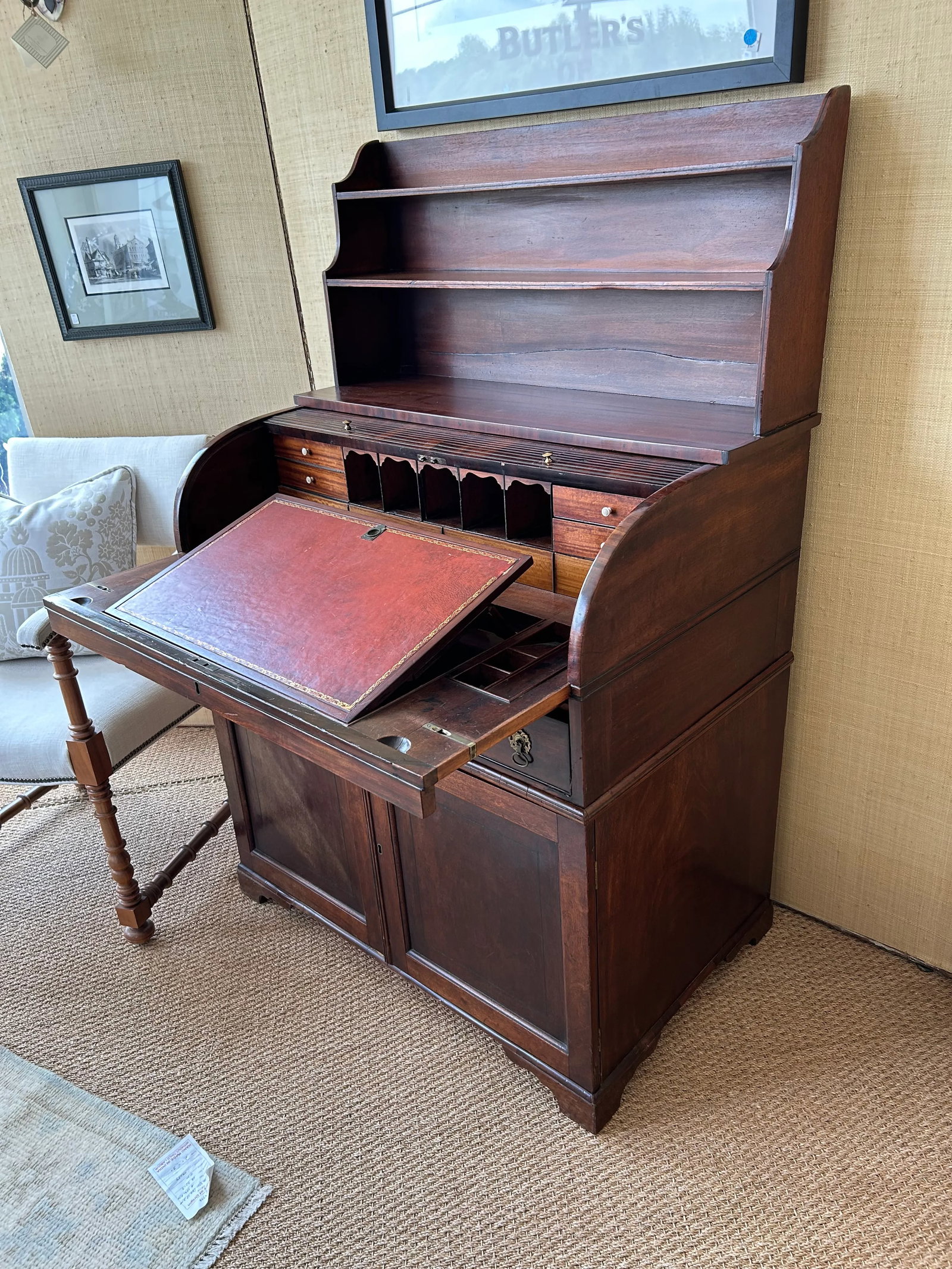 19th Century English Petite Rolltop Desk - 7