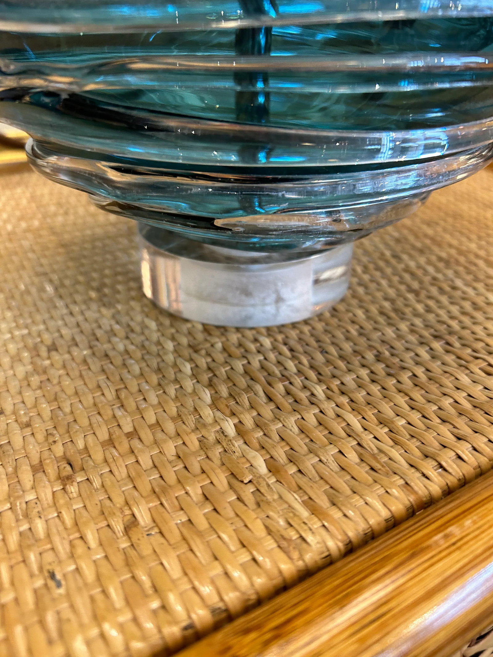 William Yeoward Designer Art Glass Alfie Jade Table Lamp - 5