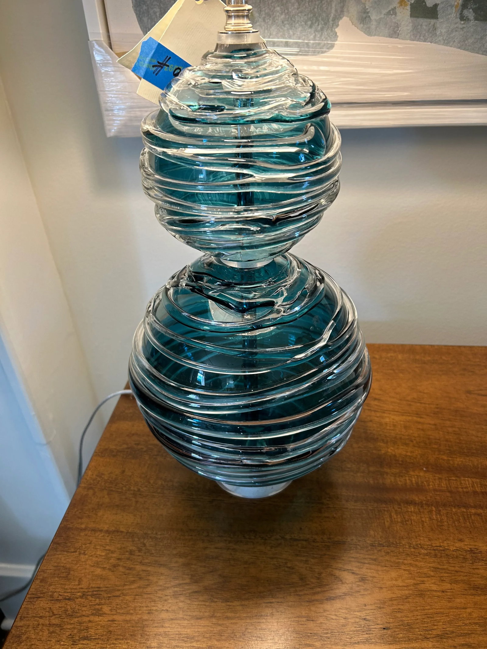 William Yeoward Designer Art Glass Alfie Jade Table Lamp - 6