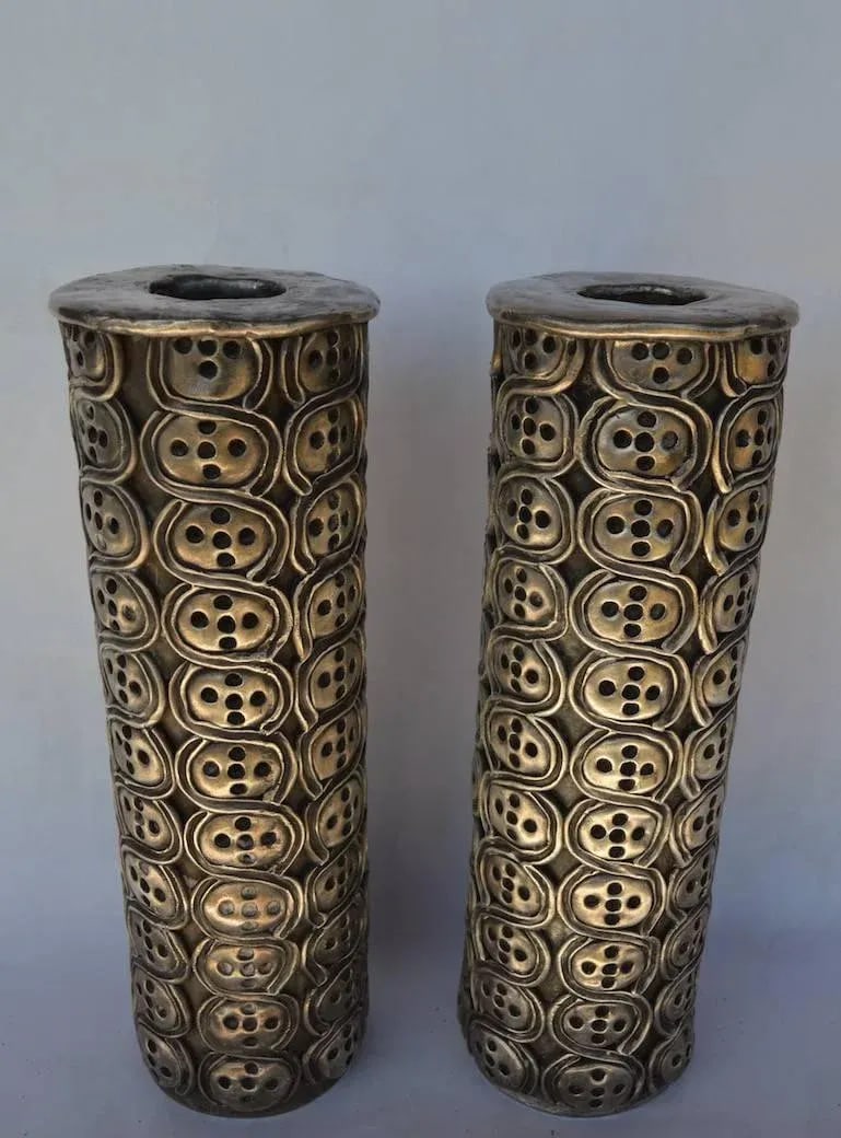 Antonio Pineda Silver Candlesticks - a Pair - 5