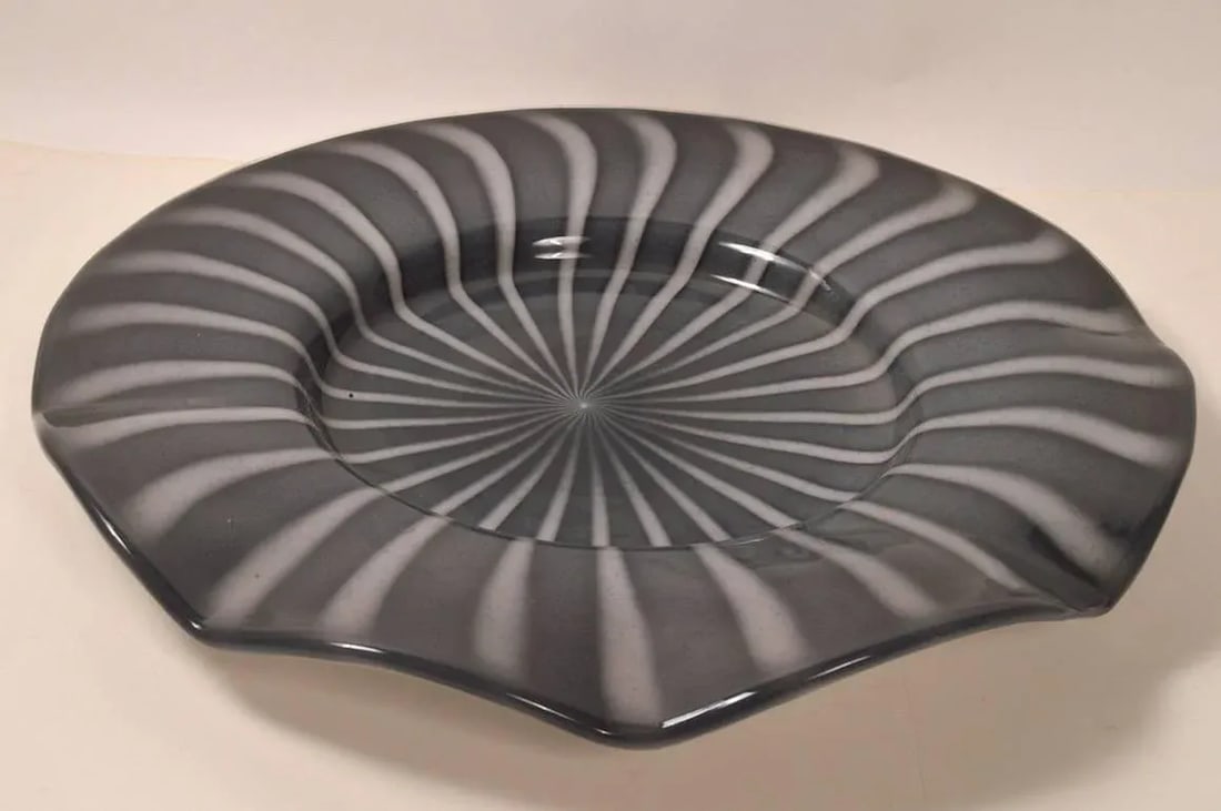 Large Murano Platter Centerpiece Bowl Attributed to Barbini - 10
