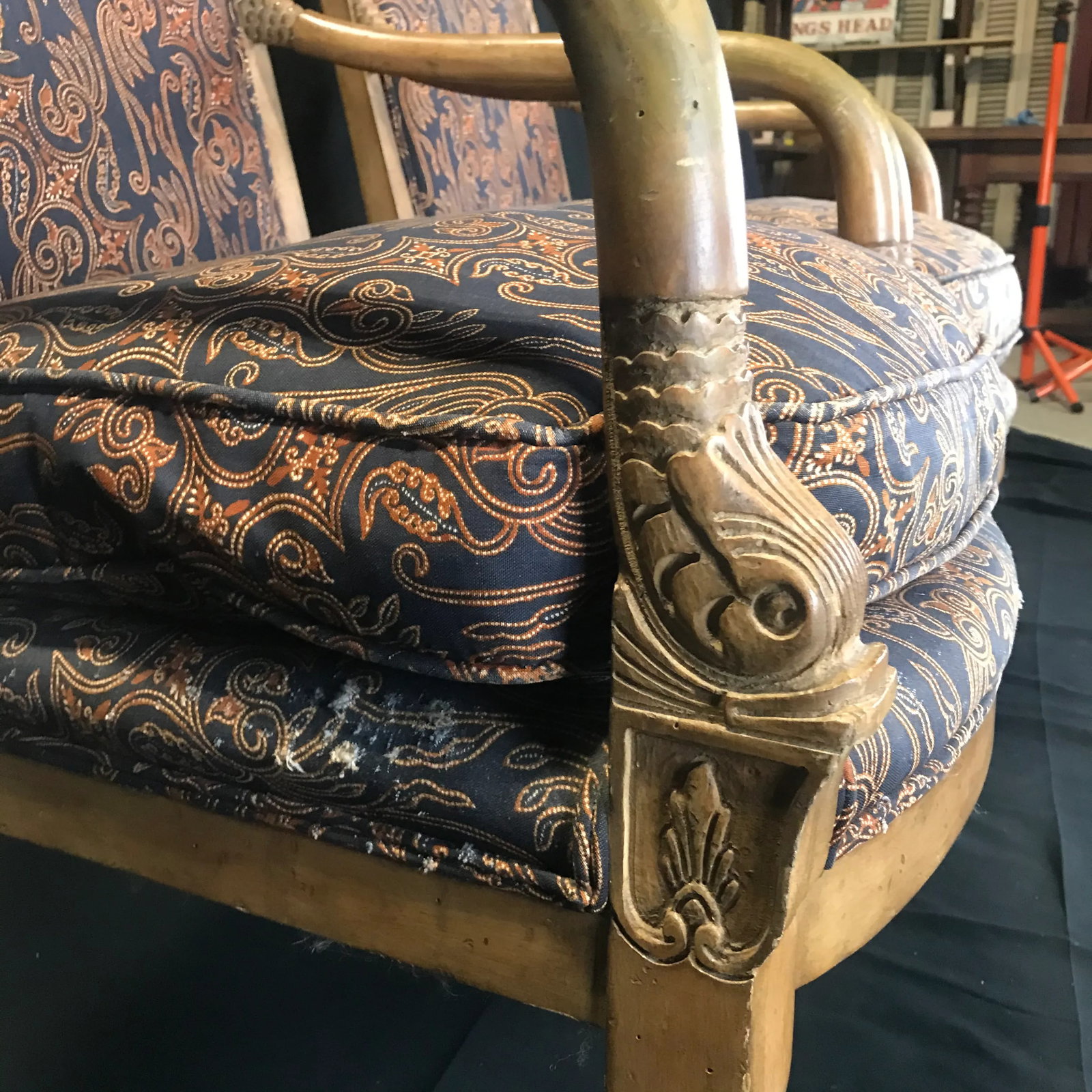 1940s Vintage French Empire Style Armchairs- A Pair - 9