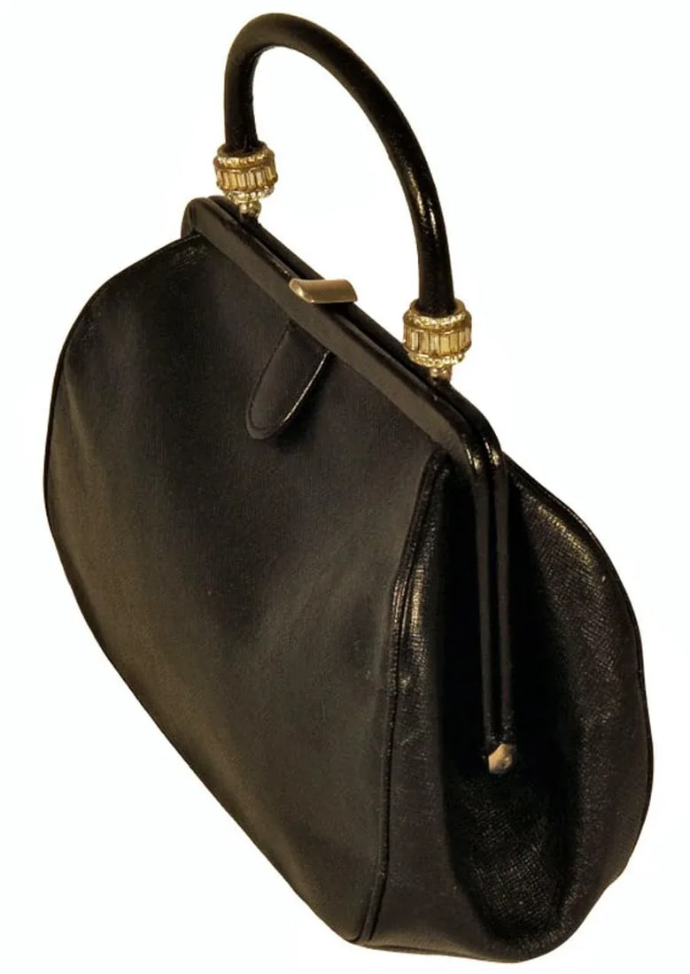 Bienen-Davis Black Leather Vintage Purse - 4