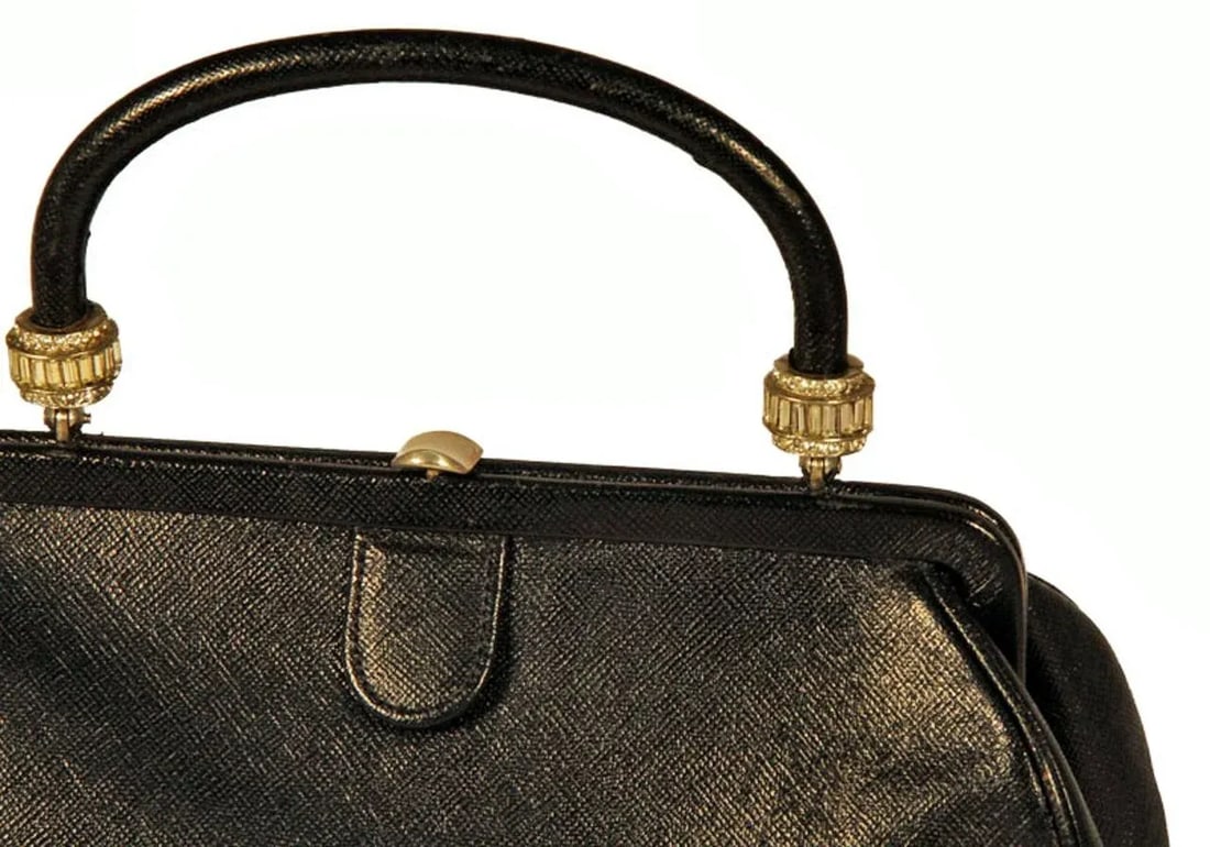 Bienen-Davis Black Leather Vintage Purse - 5