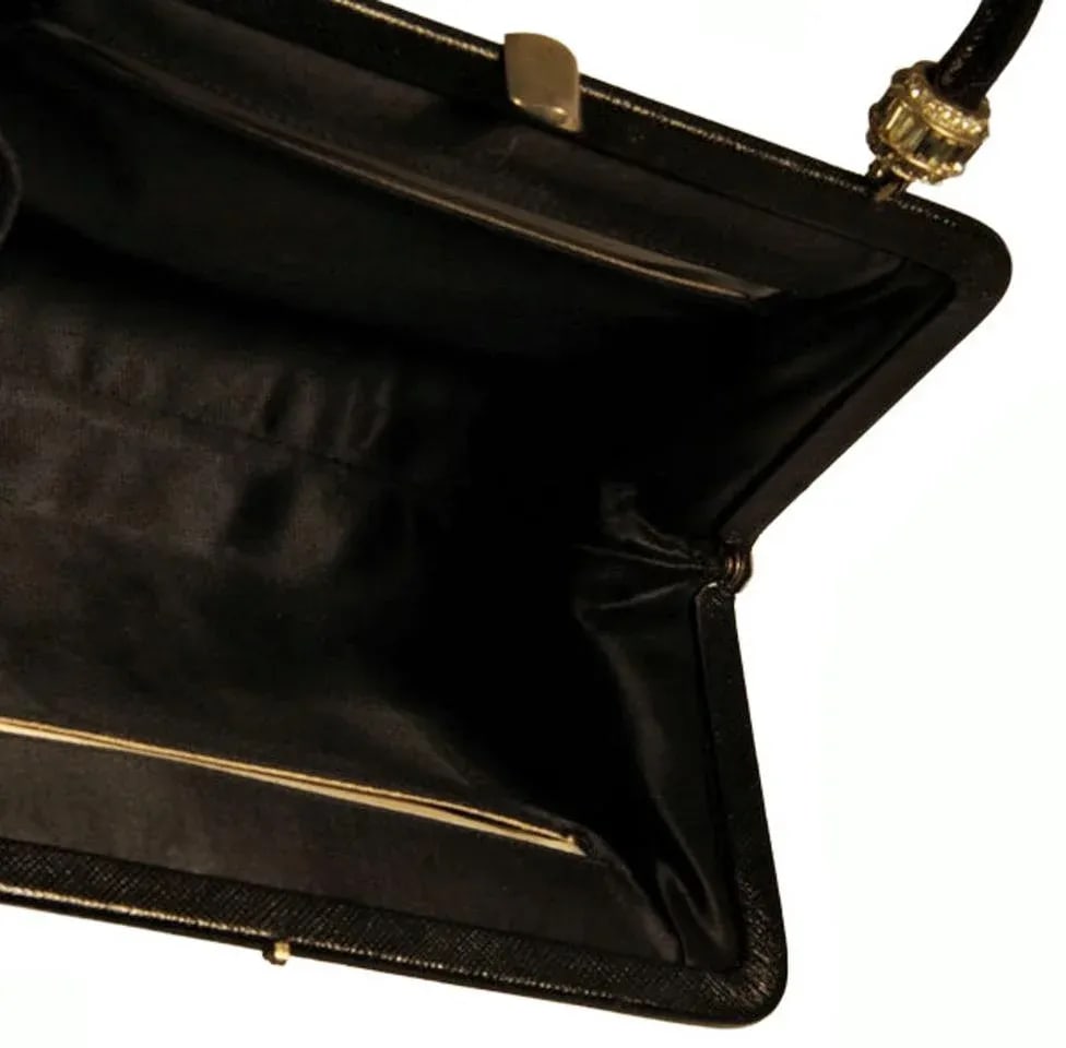 Bienen-Davis Black Leather Vintage Purse - 7