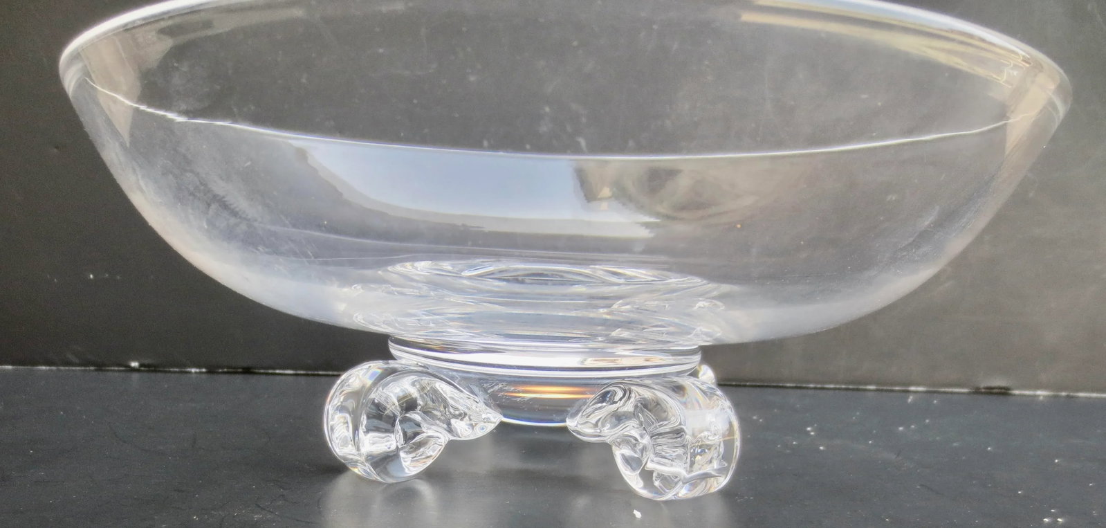 Steuben Low Footed Crystal Bowl McM' - 2