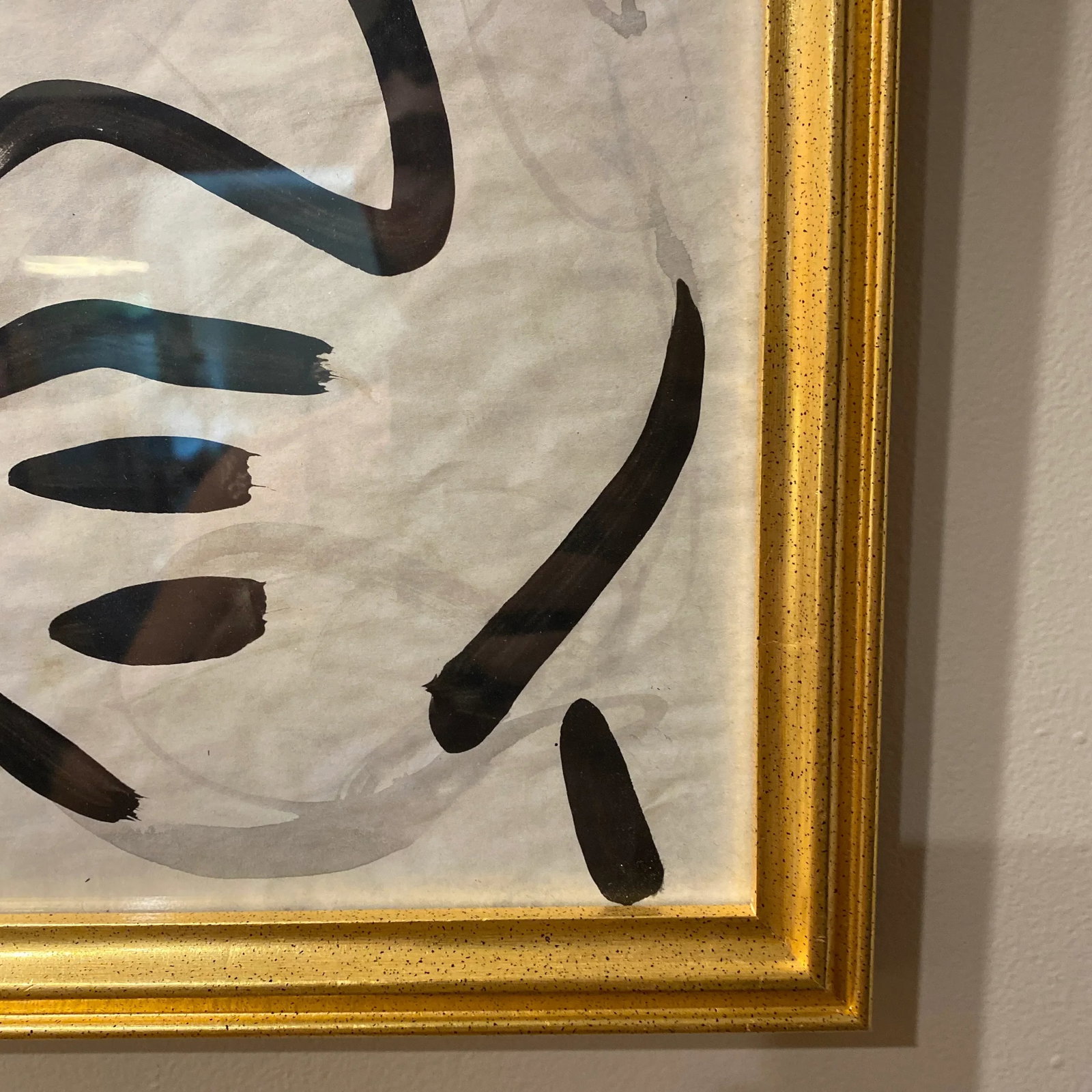 1970s Peter Keil Original Black & White Abstract Portrait Painting, Framed - 4