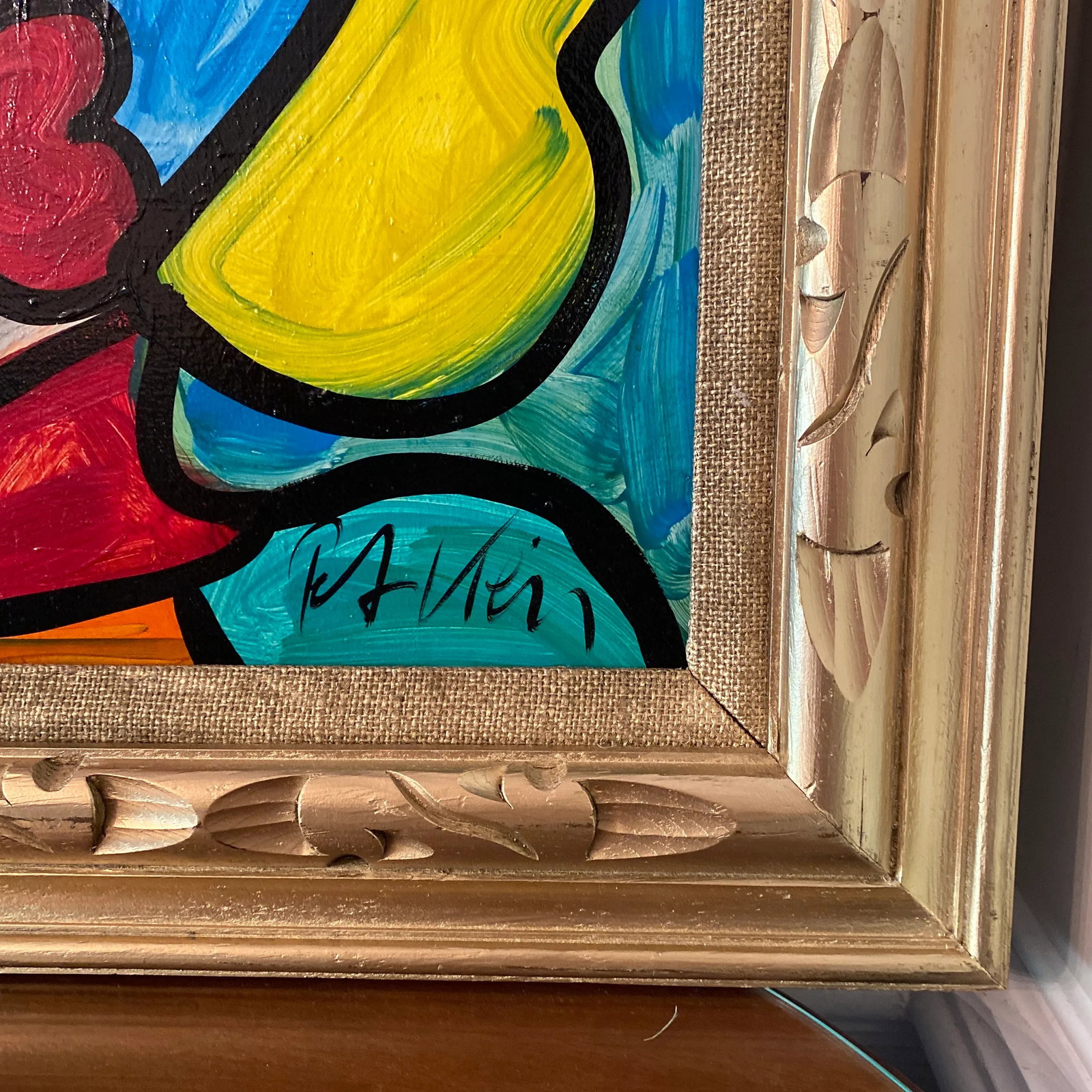 1970s Abstract Peter Keil Original Oil Canvas Framed Painting - 2