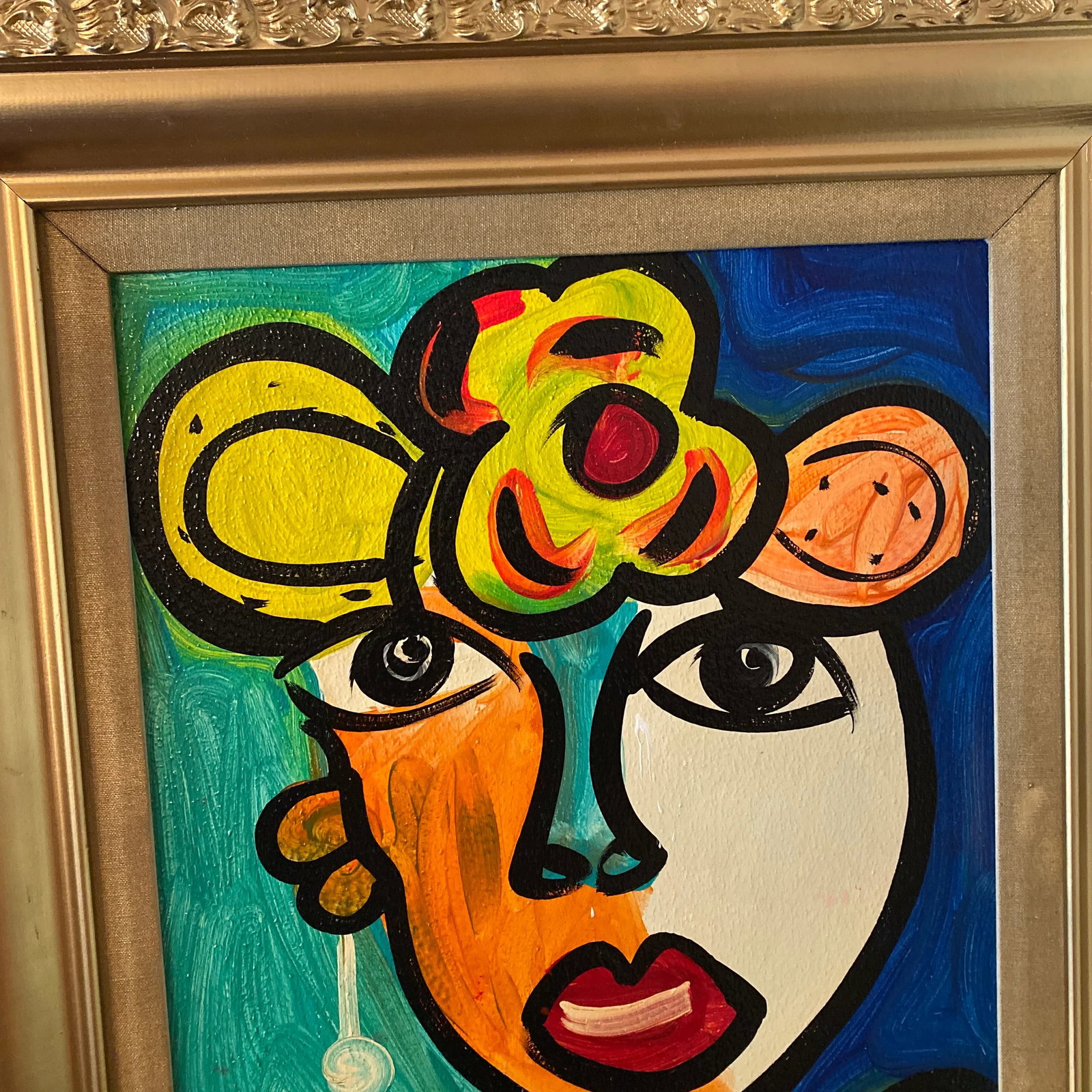 1970s Original Peter Keil Abstract Painting Framed - 3