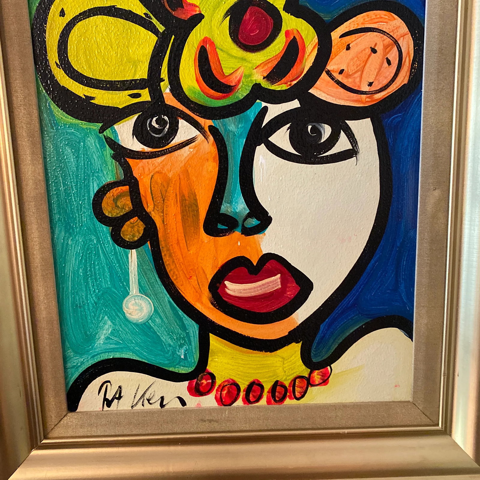 1970s Original Peter Keil Abstract Painting Framed - 4
