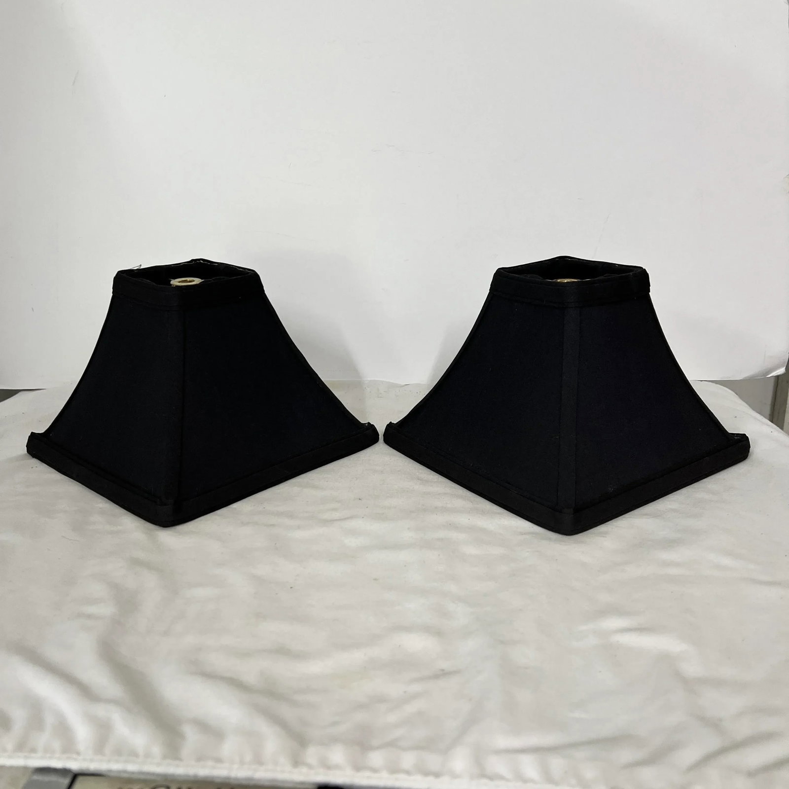 Small Square Black Lampshade - a Pair - 3