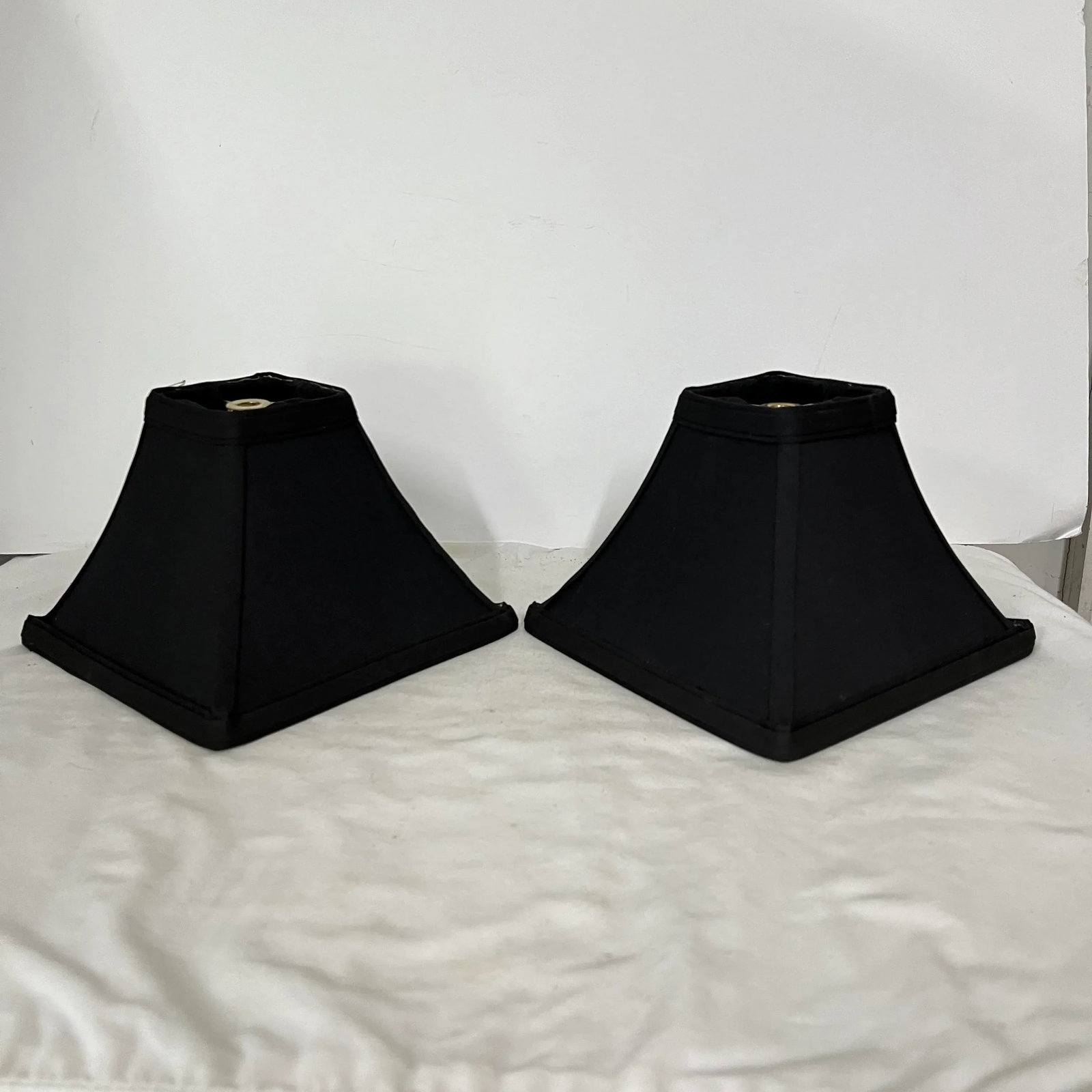 Small Square Black Lampshade - a Pair - 4