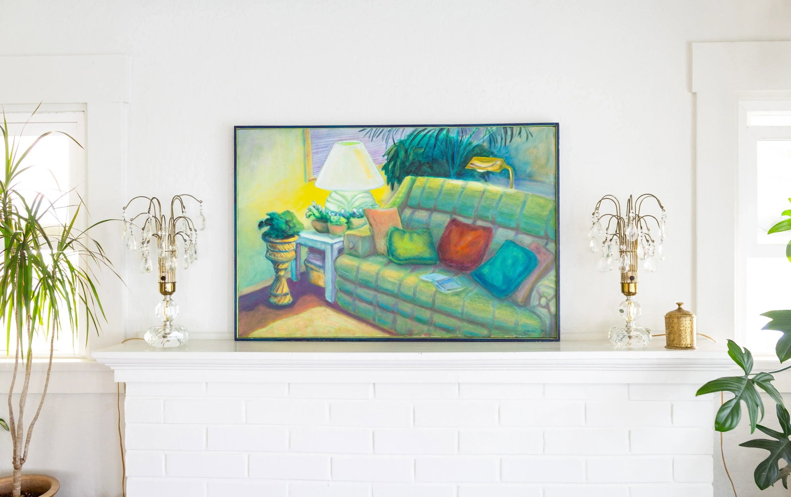 Fauvist Painting of a Living Room Interior Still Life Signed Henson - 2