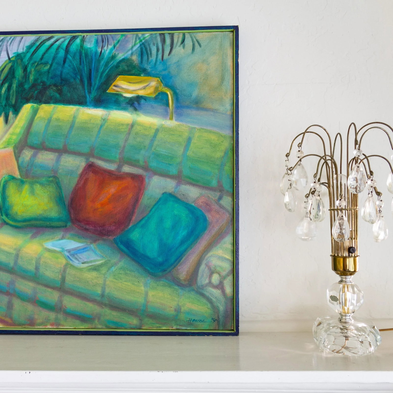 Fauvist Painting of a Living Room Interior Still Life Signed Henson - 4