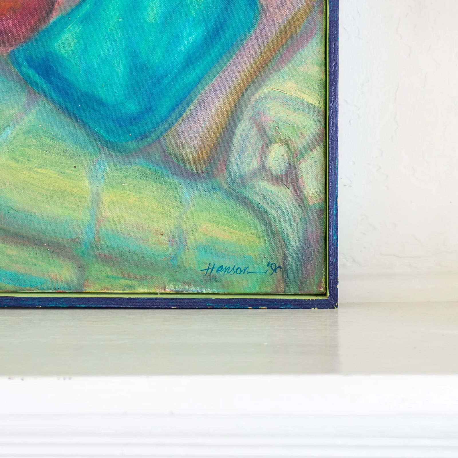 Fauvist Painting of a Living Room Interior Still Life Signed Henson - 6