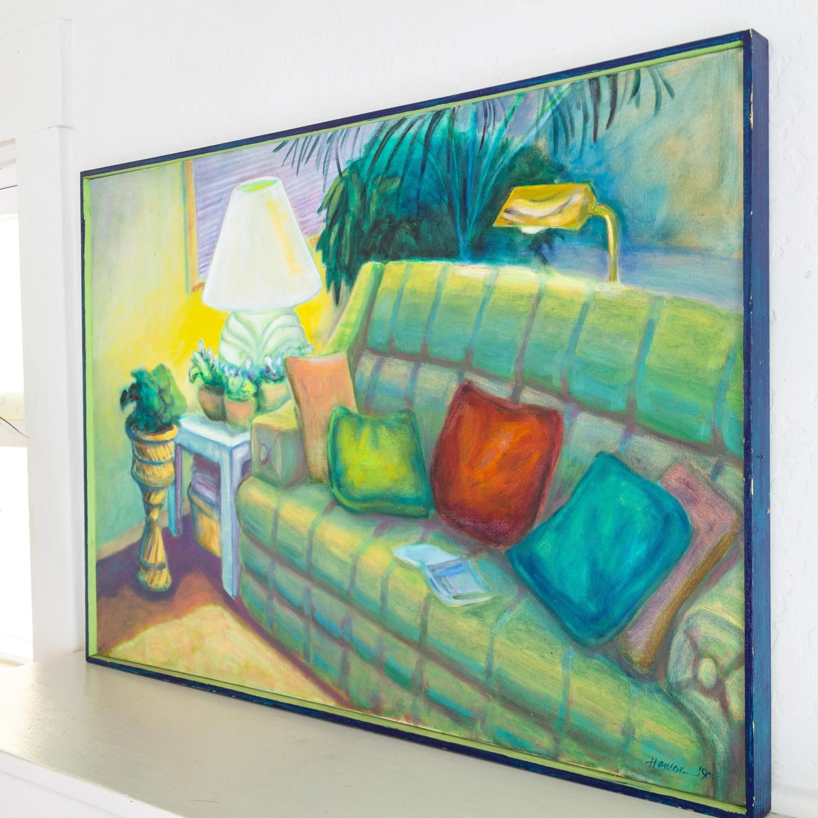 Fauvist Painting of a Living Room Interior Still Life Signed Henson - 7
