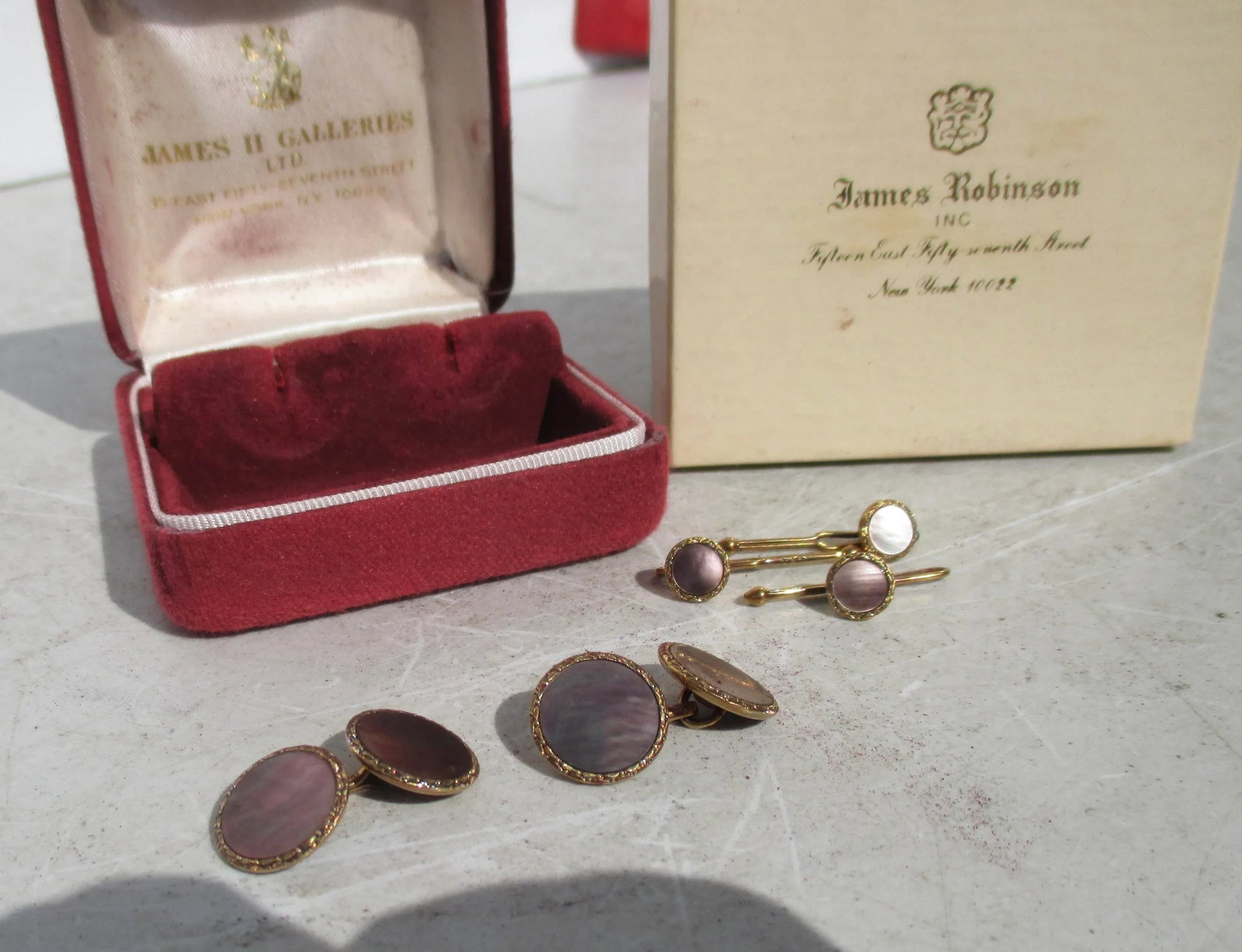 14 Kt Gold Stud Set Circa Mid-Century - 2