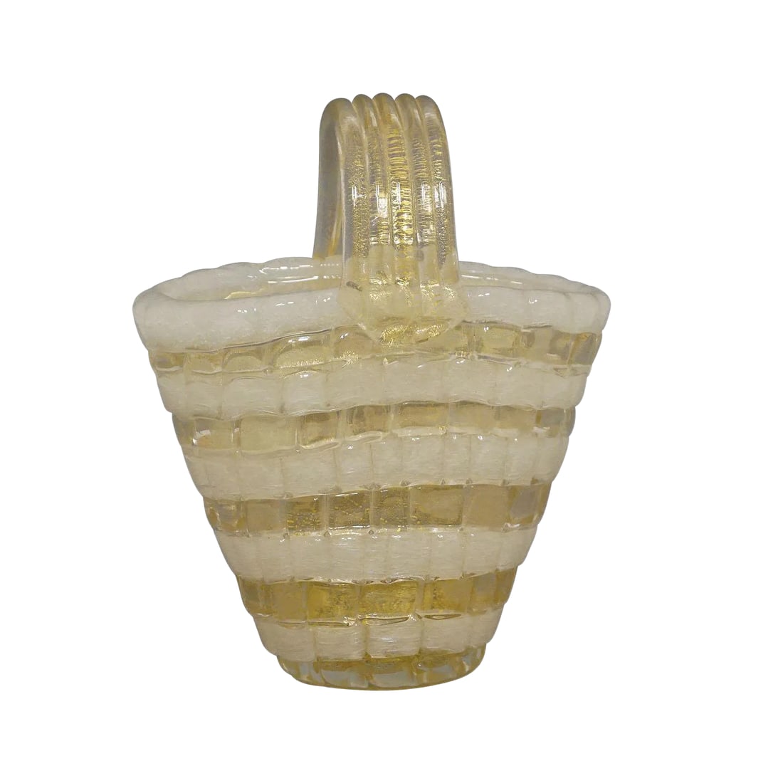 Ercole Barovier for Barovier & Toso Attr. Glass Basket Circa 1940ties (1 of 10)