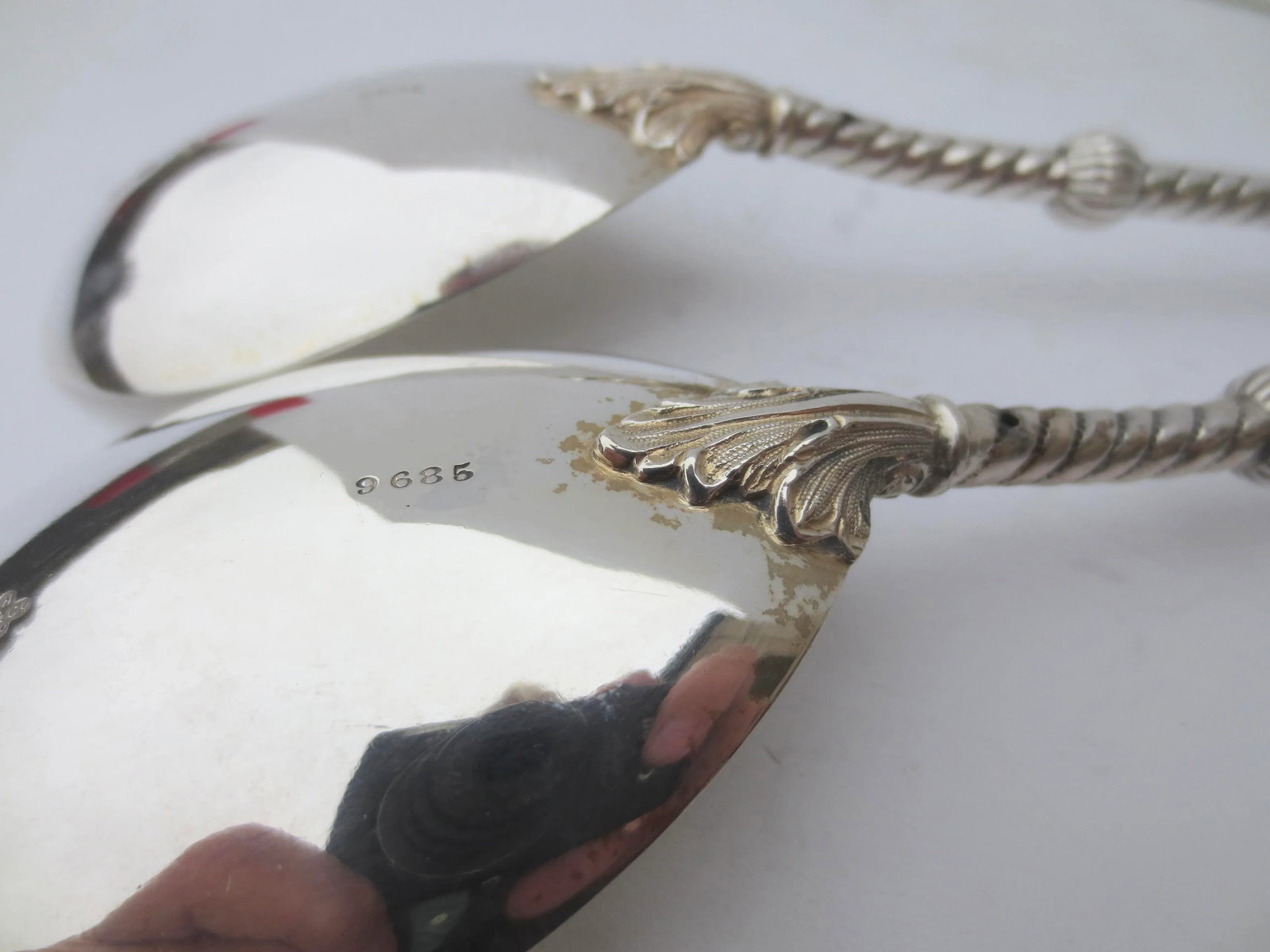 Sterling Silver English Punch & Judy Serving Spoons Dated 1893- a Set of 2 - 7