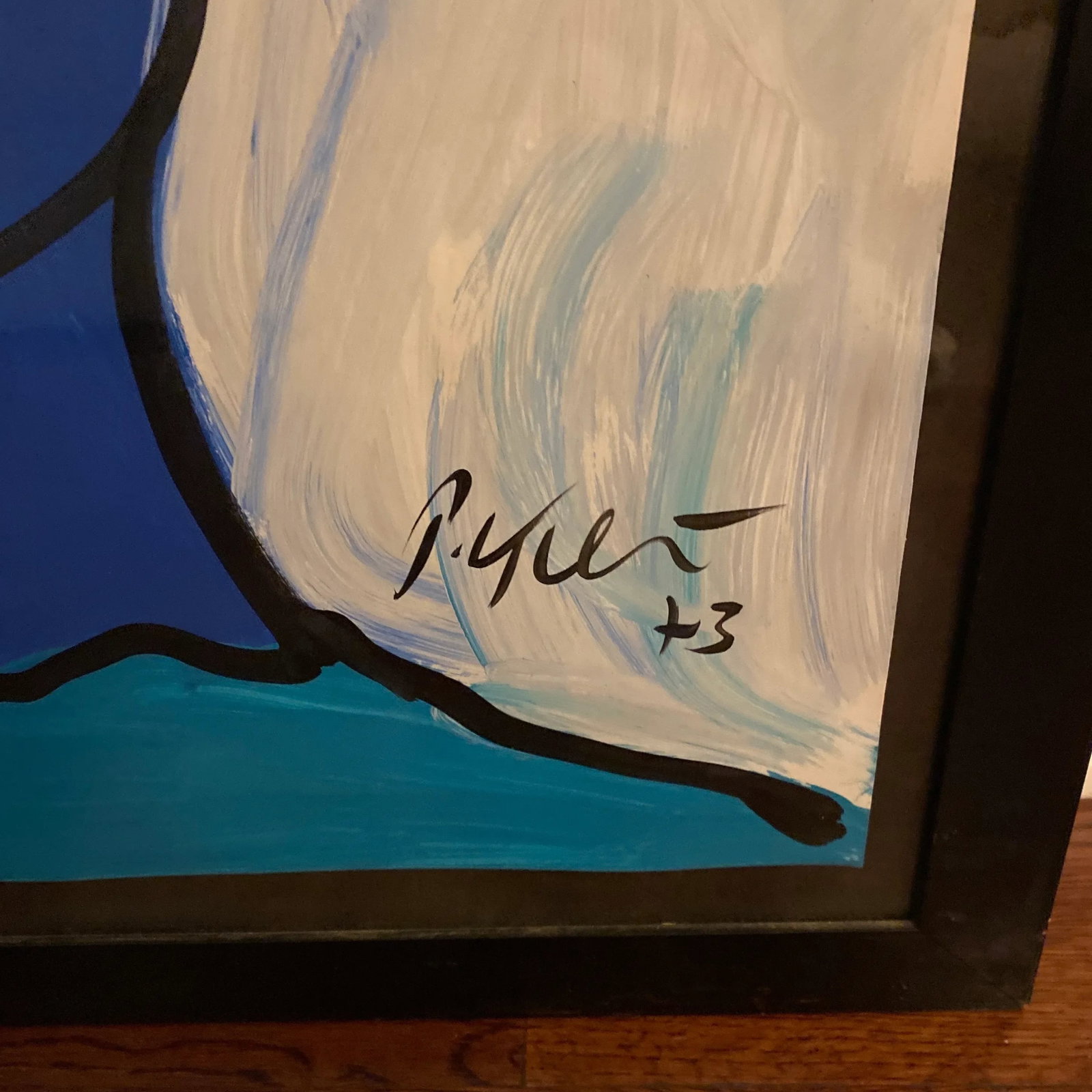 Peter Keil Original Blue Abstract Portrait Painting - 3