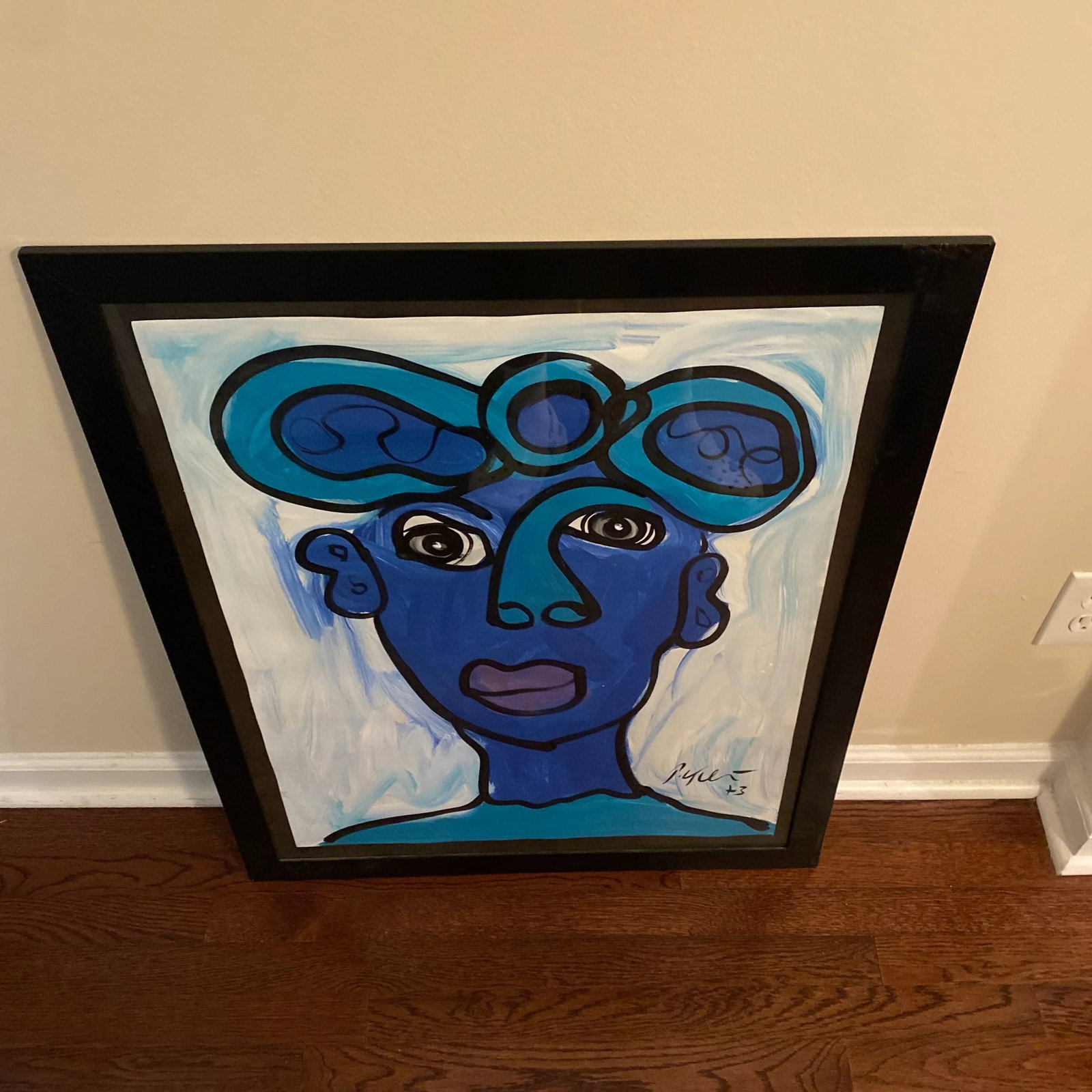Peter Keil Original Blue Abstract Portrait Painting - 6