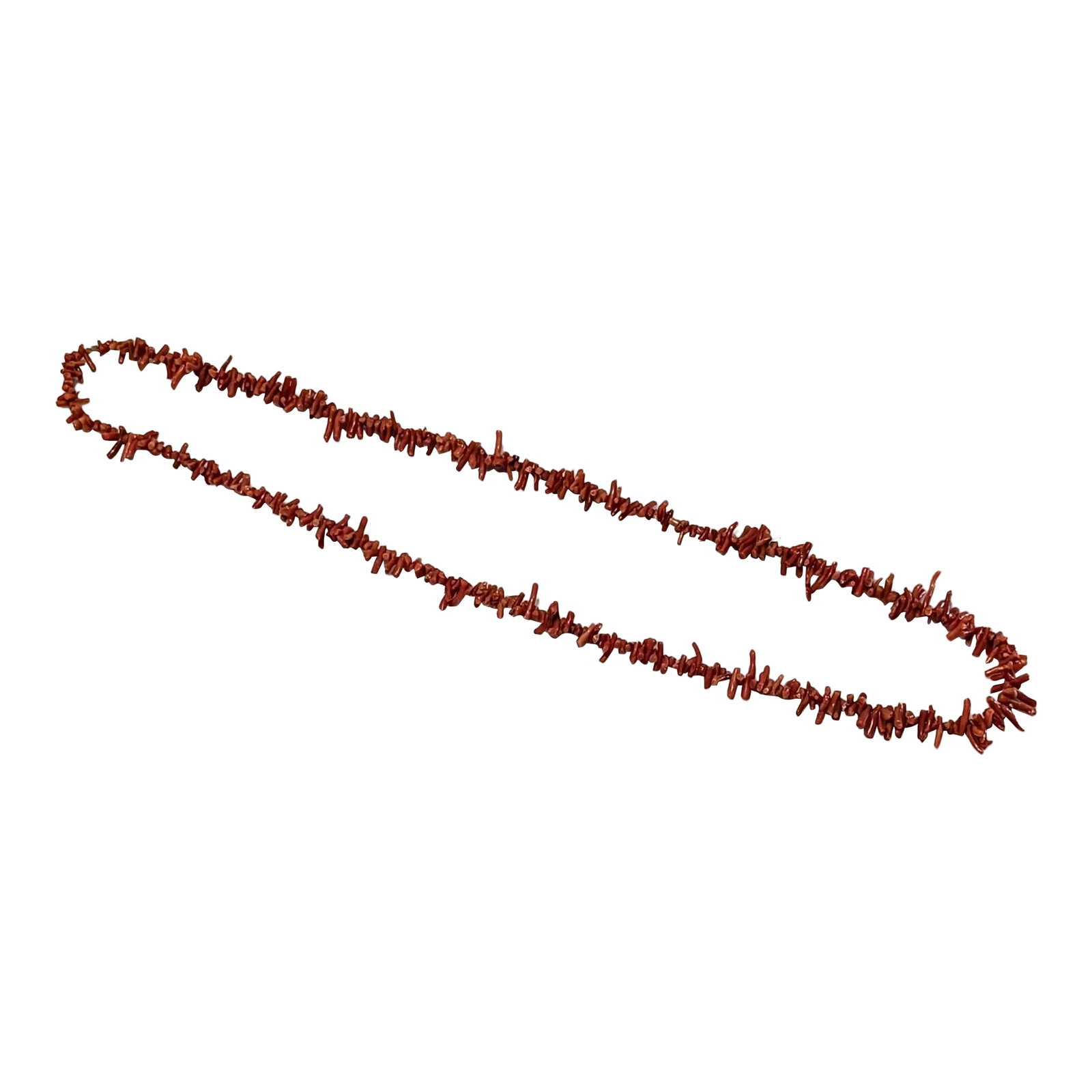 Vintage Long Branch Coral Necklace, 30": 30" necklace with delicate looking coral branches. The age could be olderSome call this arrangement of the beads/branches Edwardian Condition: Alterations: Original Condition Unaltered Imperfections: 
