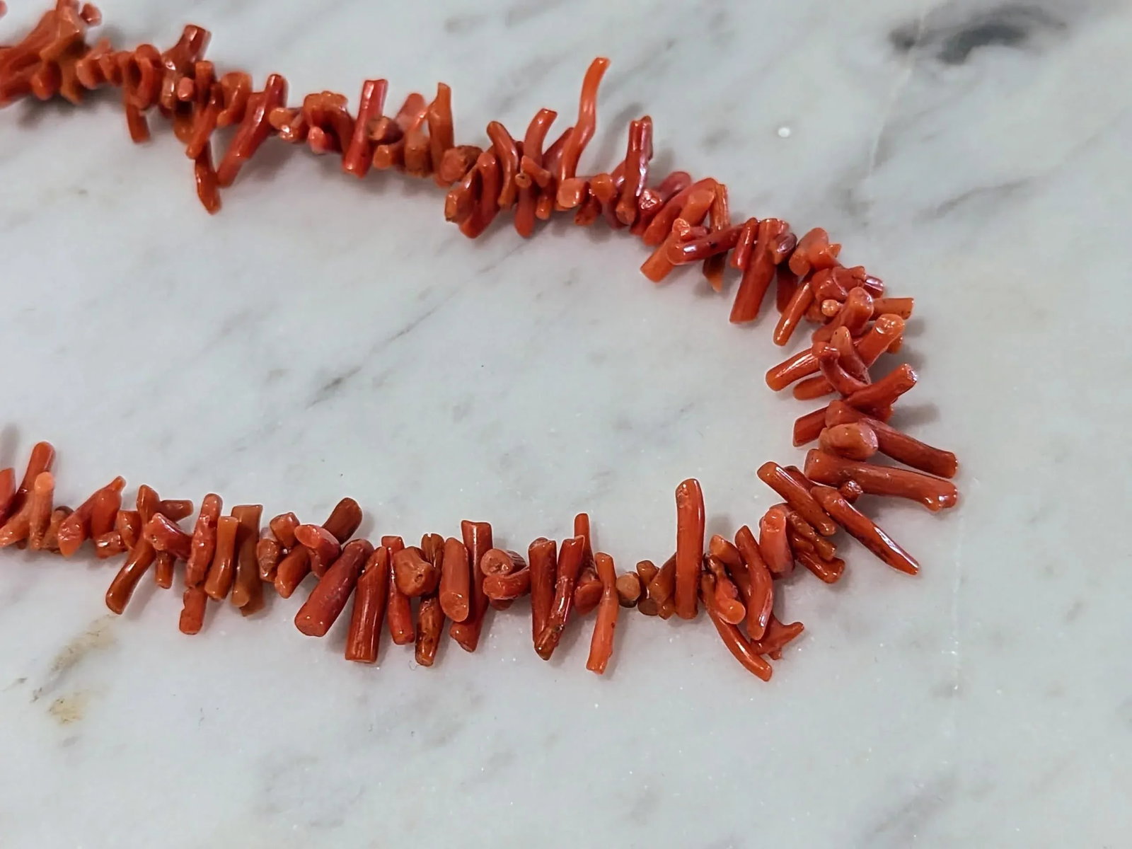 Vintage Long Branch Coral Necklace, 30" - 2