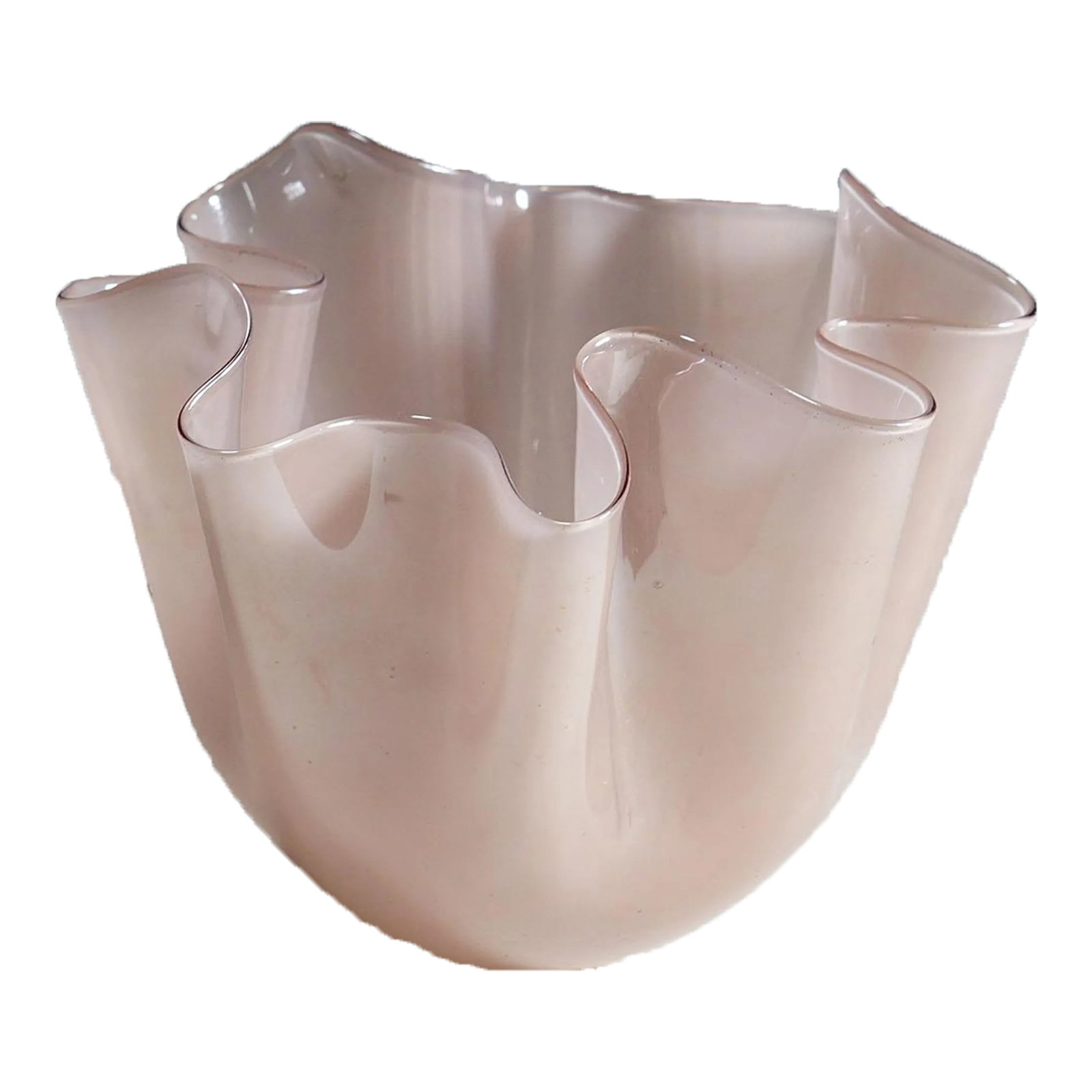 Venini Vase 'Fazzoletto Opalino', by Fulvio Bianconi 1950s (1 of 5)