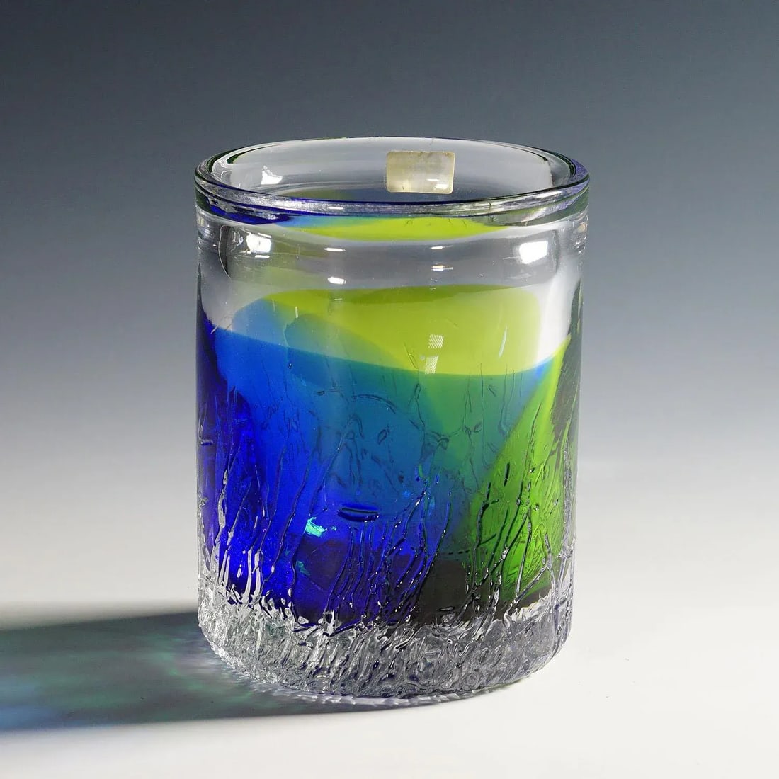 Vintage Crystal Art Glass Vase by Goeran Waerff for Kosta 1970s - 3