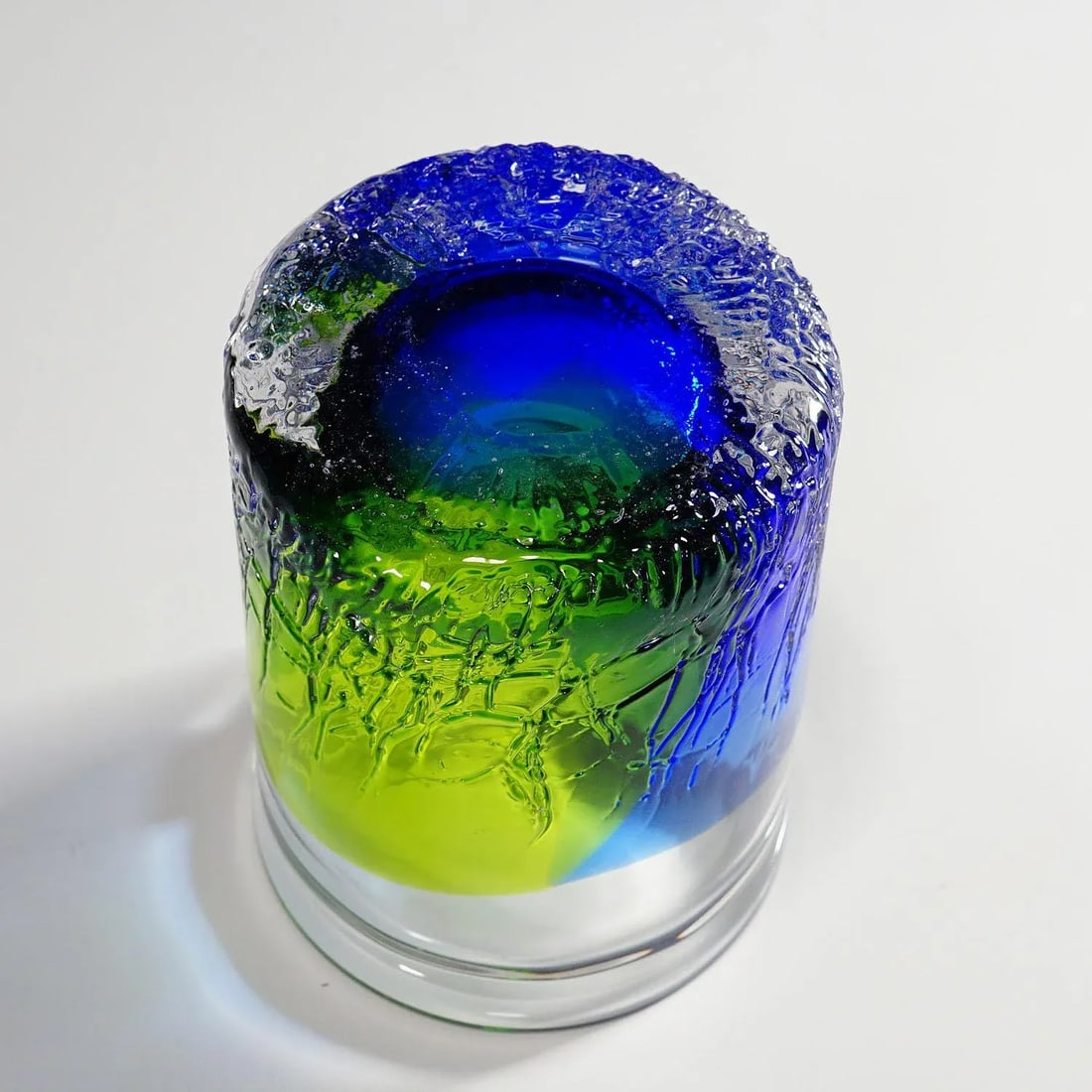 Vintage Crystal Art Glass Vase by Goeran Waerff for Kosta 1970s - 6