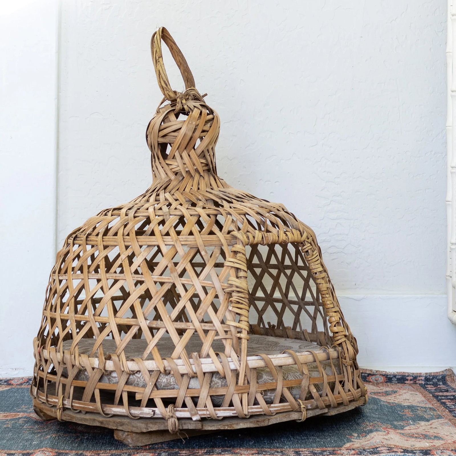 Hand Woven Rattan Pet Bed for Small Dog or Cat - 2