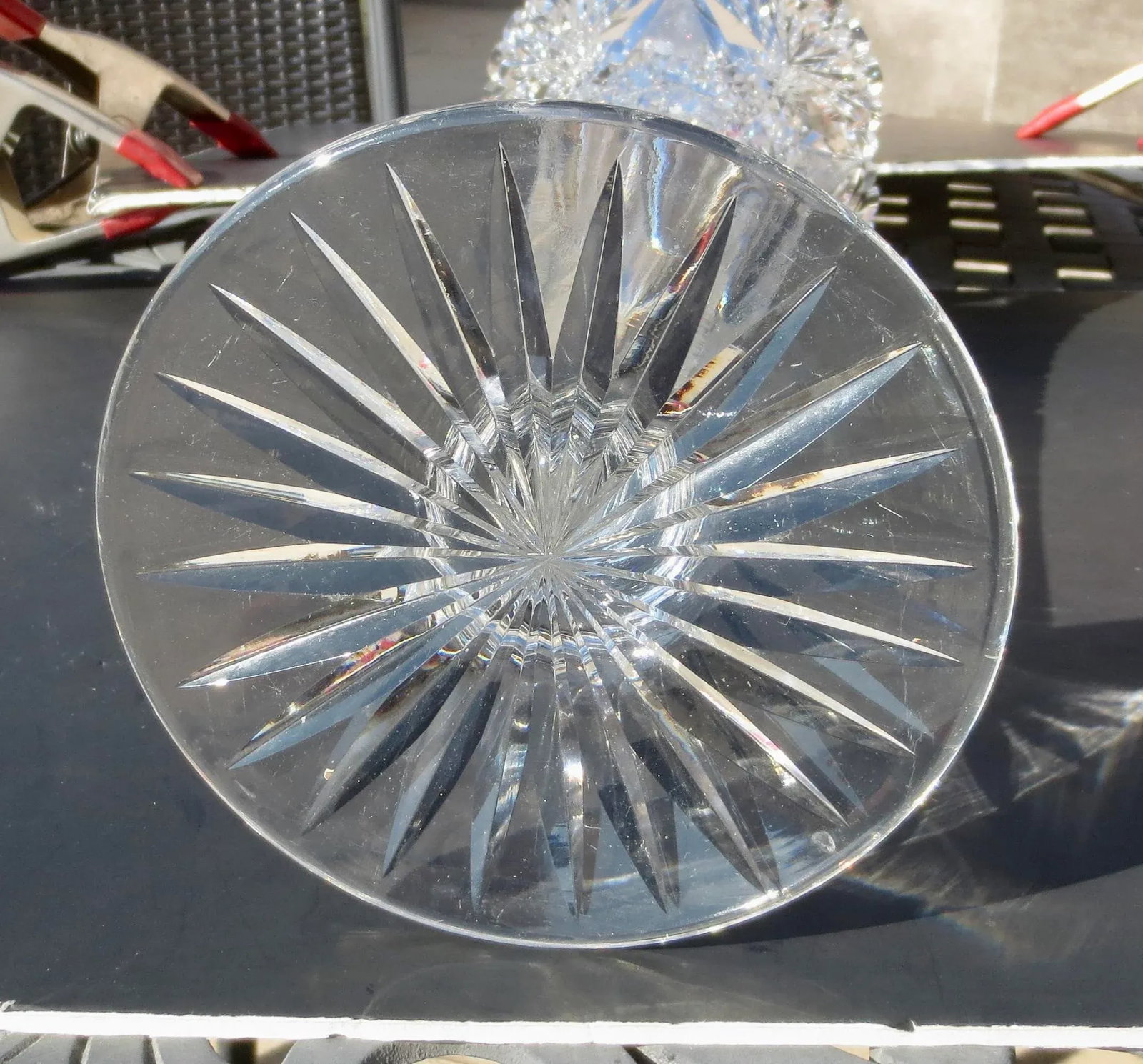16" Trumpet Vase American Brilliant Cut Crystal Circa 1890s - 5