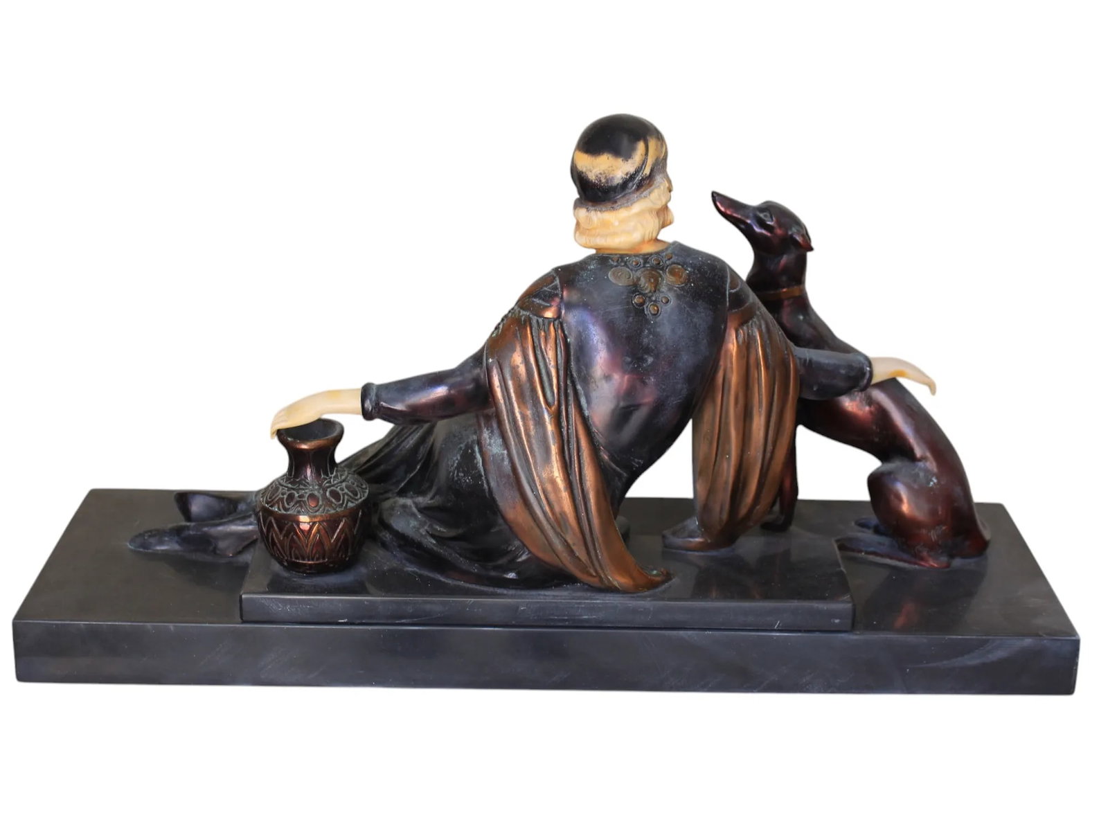 French Art Deco Chryselephantine Sculpture by Menneville & Irenée Rochard 1930 - 3