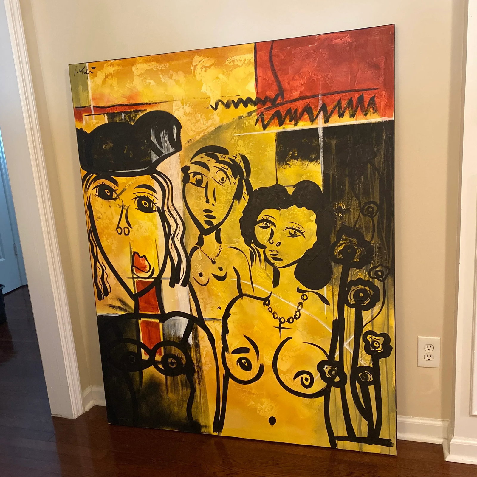 1970s Original Peter Keil Abstract Painting on Canvas - 2