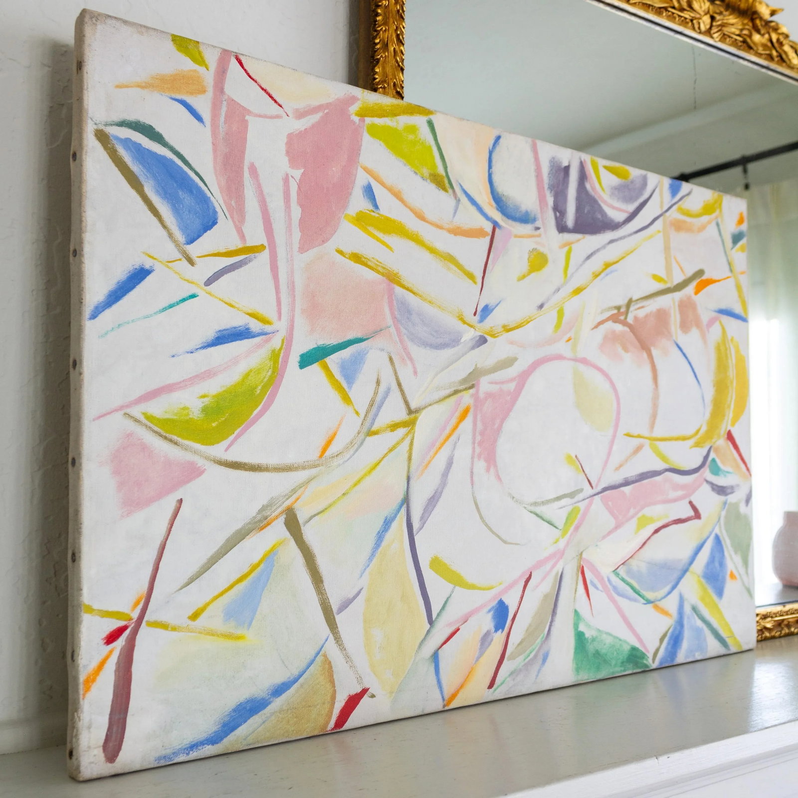 Colorful Abstract Original Painting on Canvas Mid Century Modern - 5