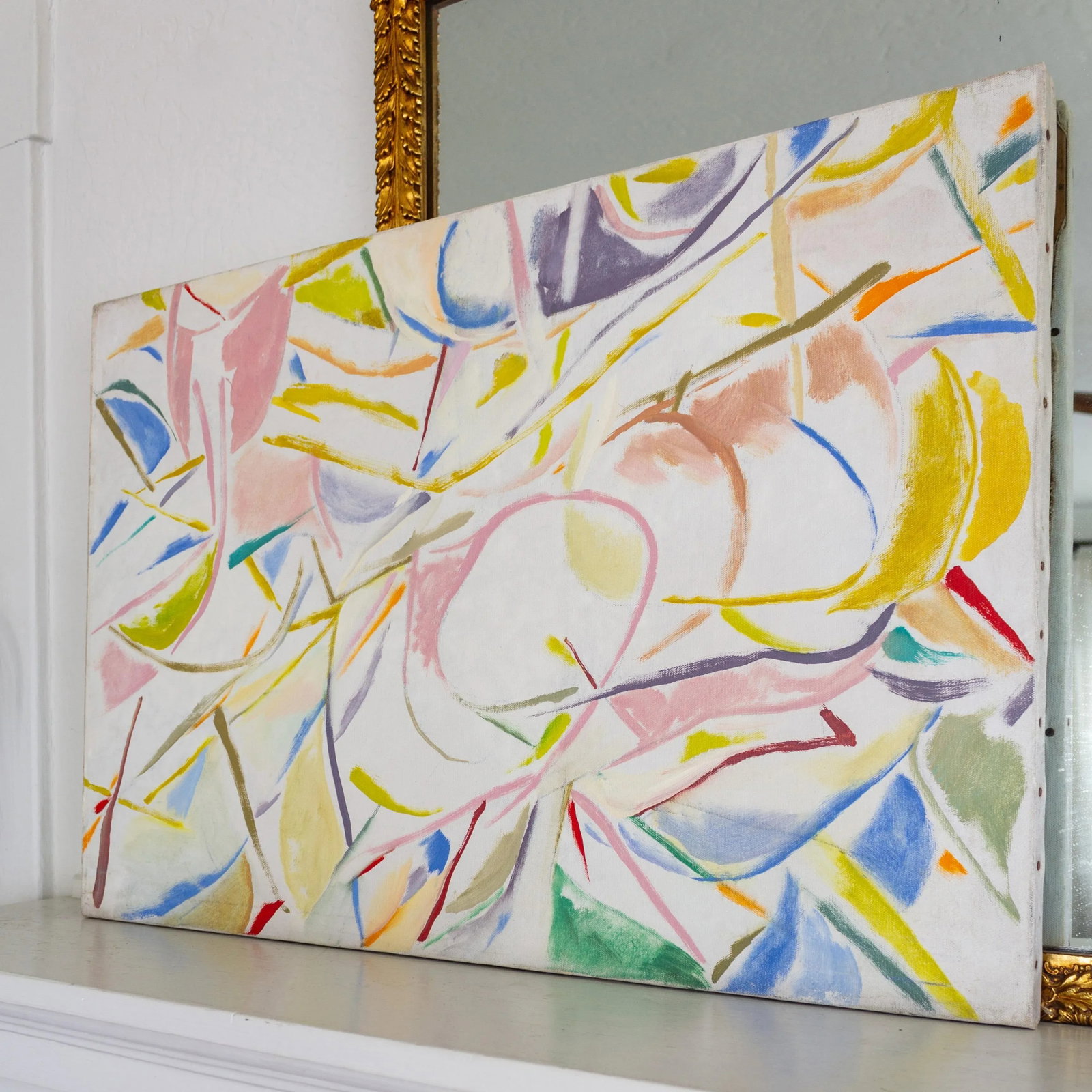 Colorful Abstract Original Painting on Canvas Mid Century Modern - 6