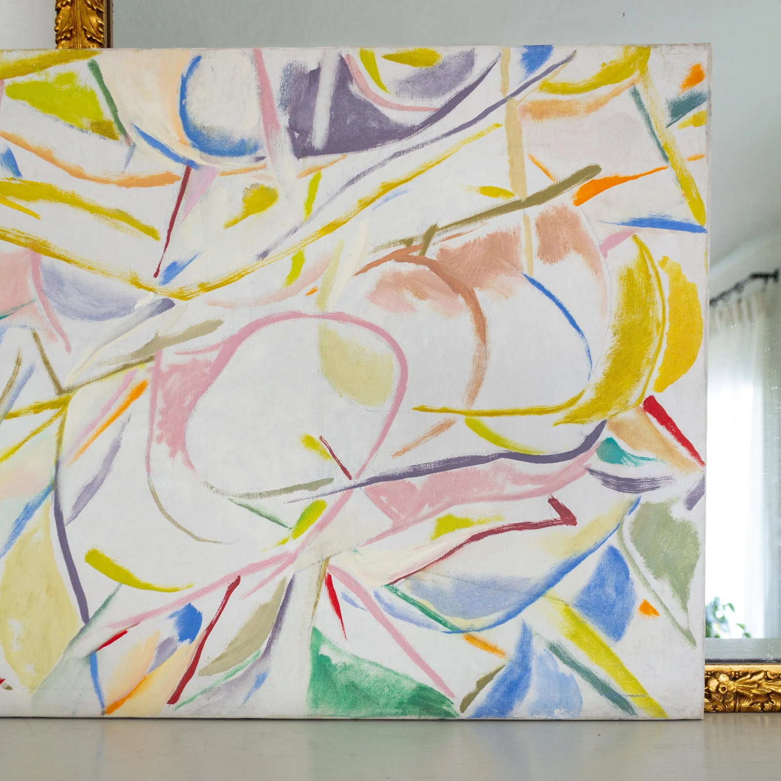 Colorful Abstract Original Painting on Canvas Mid Century Modern - 9