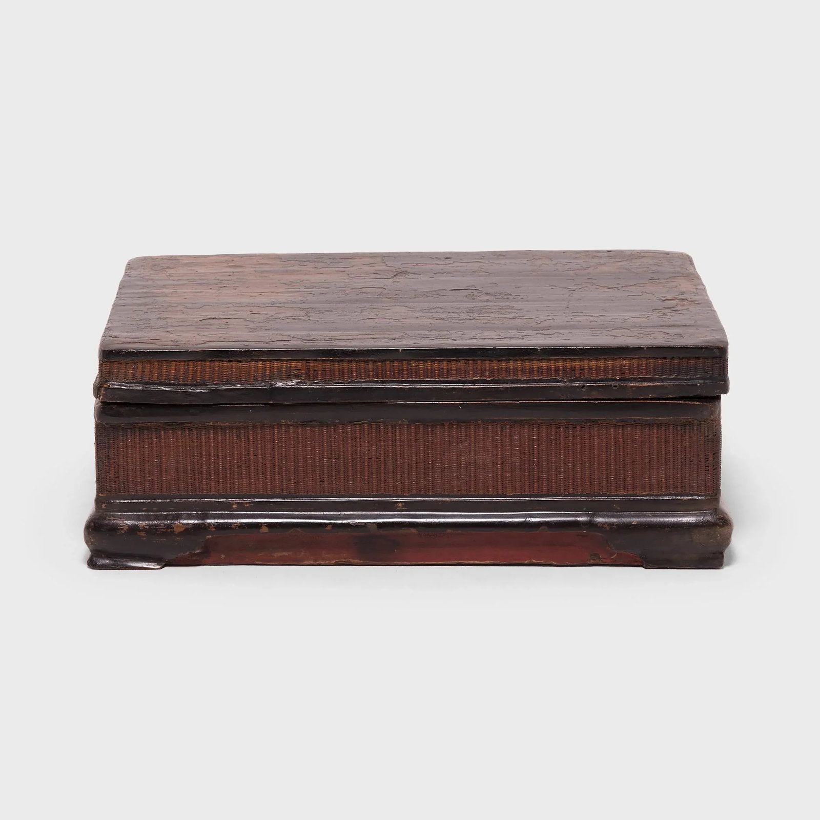 19th Century Chinese Fine Woven Lacquered Trunk - 3