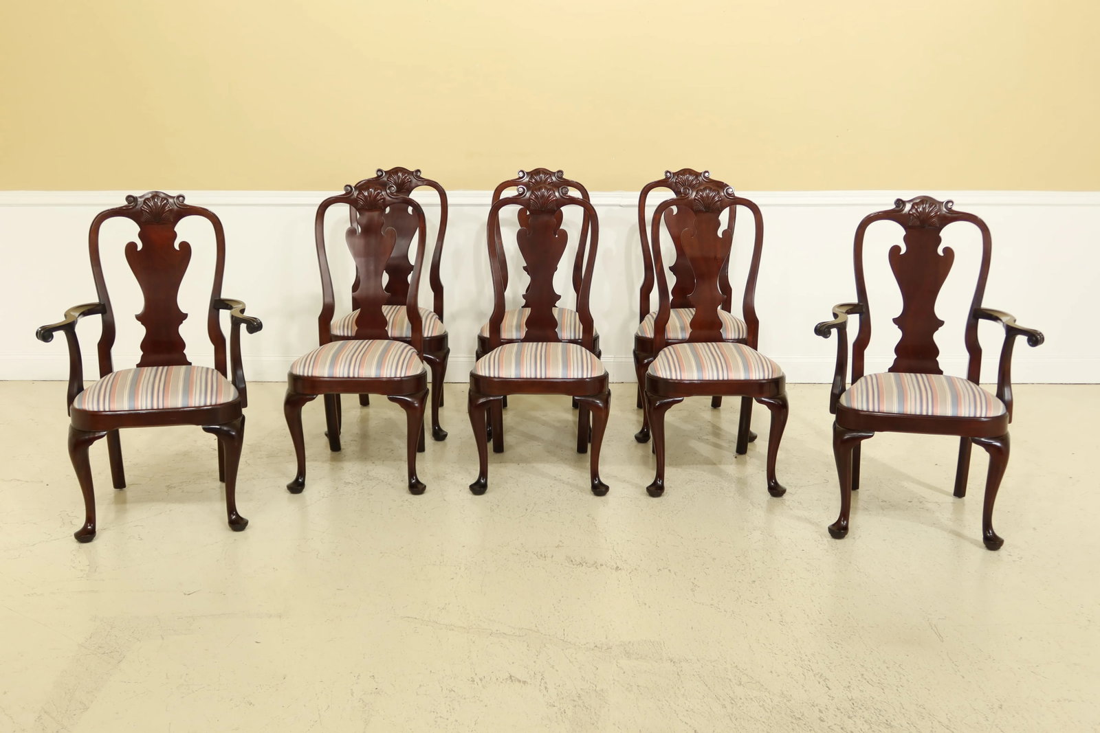 Set of 8 Stickley Mahogany Philadelphia Queen Anne Style Dining Room Chairs - 13