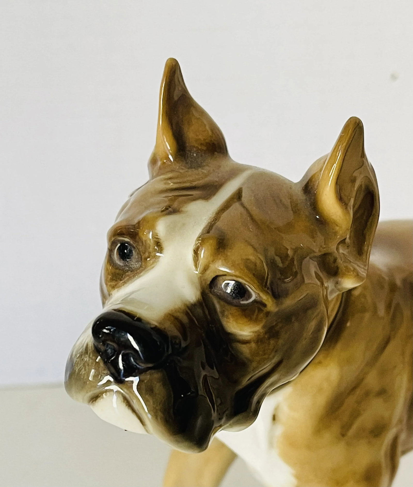 1930s Glazed Porcelain Dog Sculpture - 2