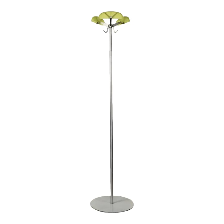 1990's Postmodern Italian Kartell Coat Rack: Vintage Post Modern coat rack for sale. Designed by Enzo Mari in 1995, and made in Italy. It was manufactured by Kartell, and has the brand and designed engraved in the metal. This is the Alta Tension