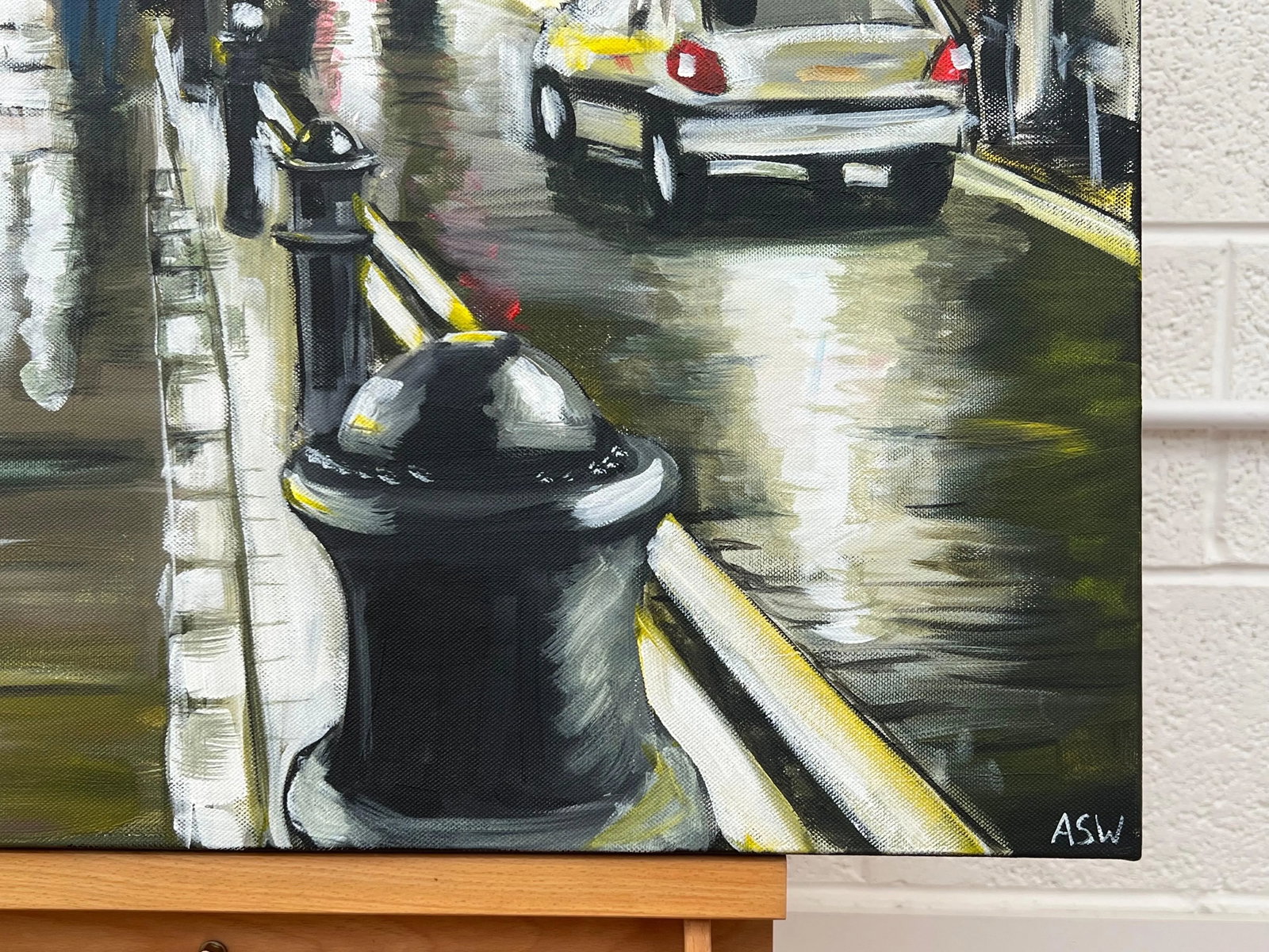 Modern Impressionist Painting of Soho London at Night - Unique Original Art by British Urban Landsca - 6