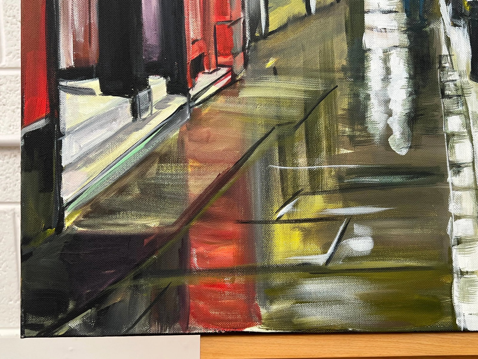 Modern Impressionist Painting of Soho London at Night - Unique Original Art by British Urban Landsca - 7