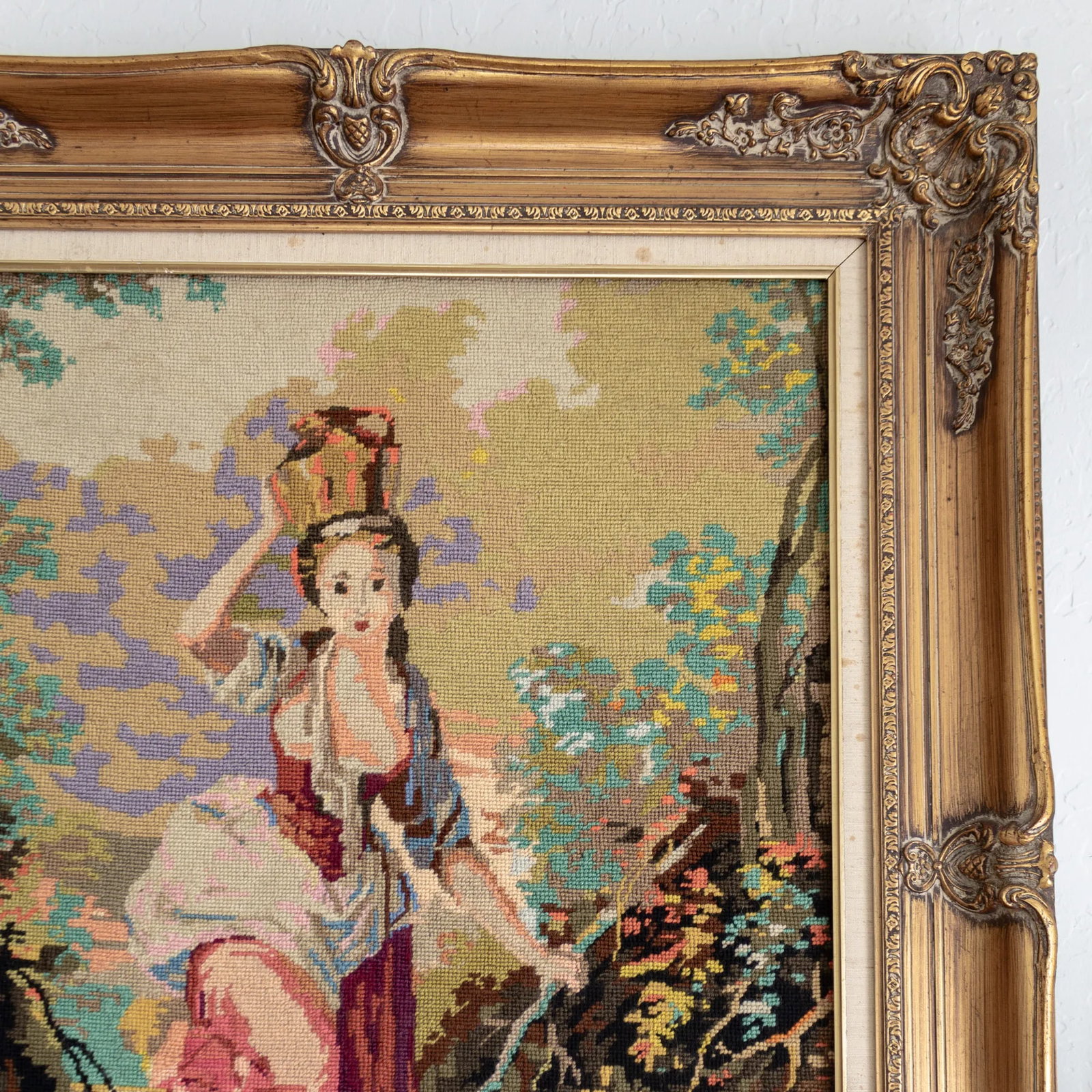 French Needlepoint Tapestry of Jean-Baptiste Huet's La Laitière the Milkmaid - 10