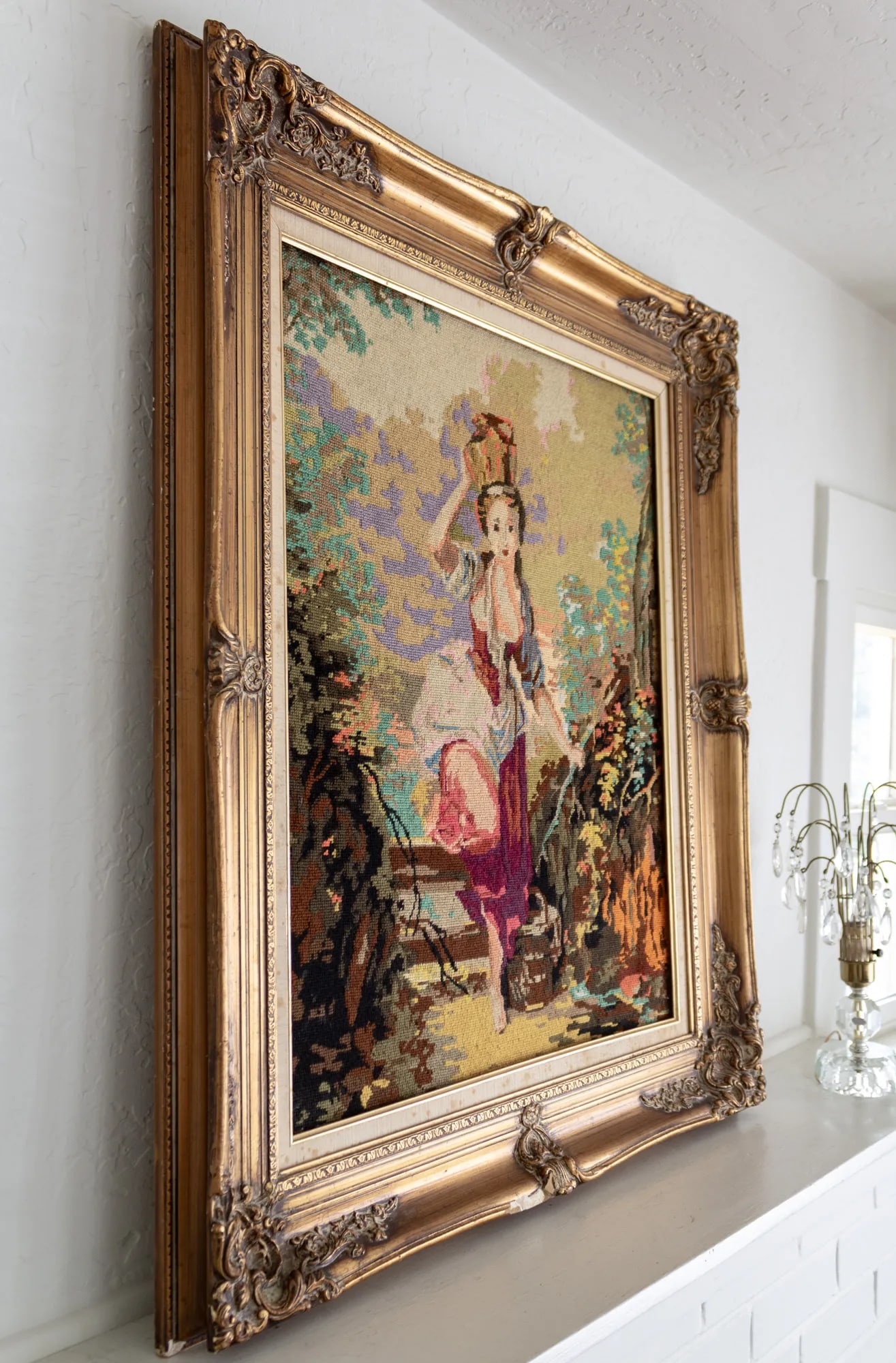 French Needlepoint Tapestry of Jean-Baptiste Huet's La Laitière the Milkmaid - 5