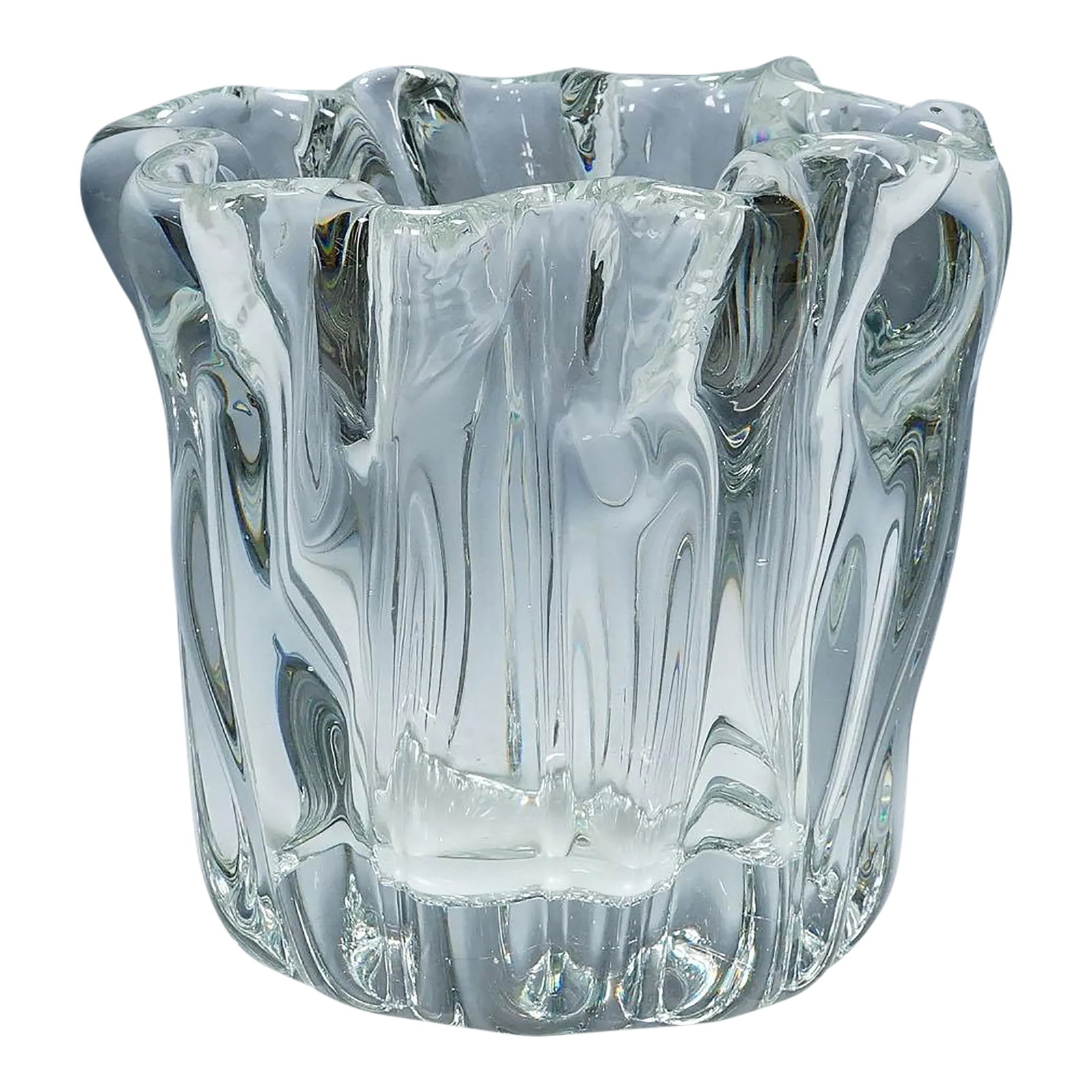Massive Stump of a Tree Art Glass Bowl by Tapio Wirkkala for Iittala 1951 (1 of 6)