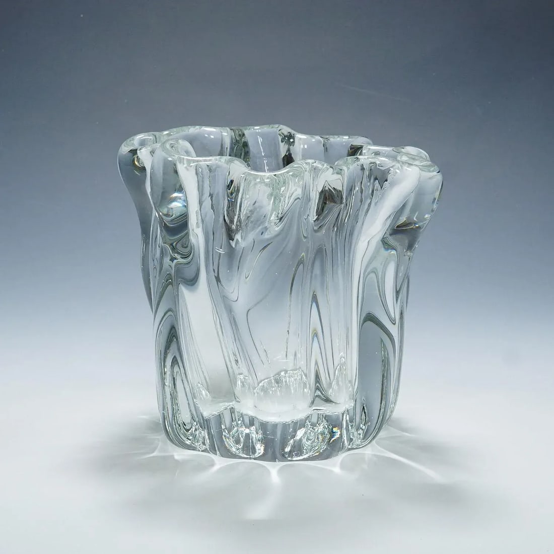 Massive Stump of a Tree Art Glass Bowl by Tapio Wirkkala for Iittala 1951 - 3