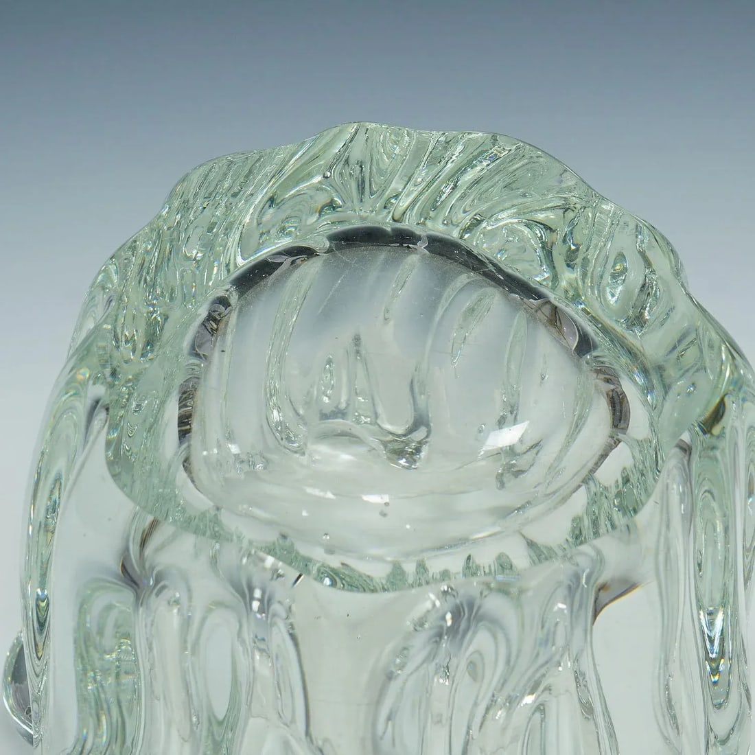 Massive Stump of a Tree Art Glass Bowl by Tapio Wirkkala for Iittala 1951 - 5