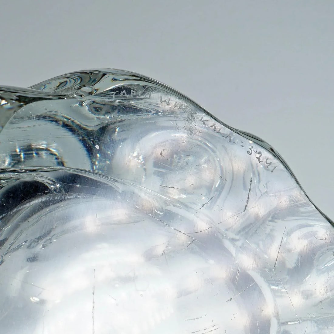 Massive Stump of a Tree Art Glass Bowl by Tapio Wirkkala for Iittala 1951 - 6
