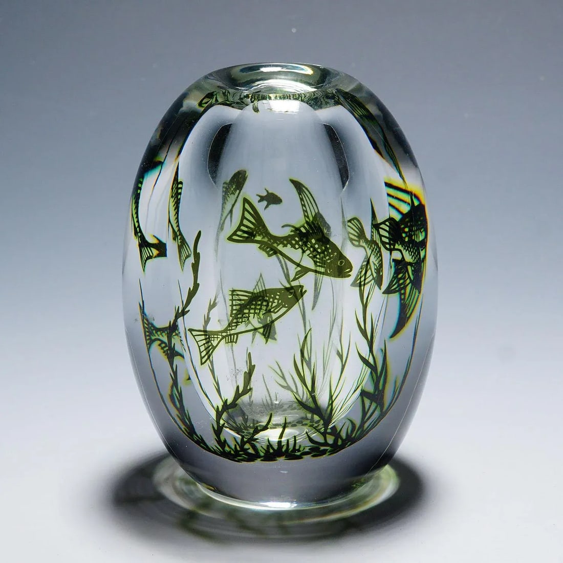 Vintage Fish Graal Vase by Edward Hald for Orrefors, Sweden 1963 - 3